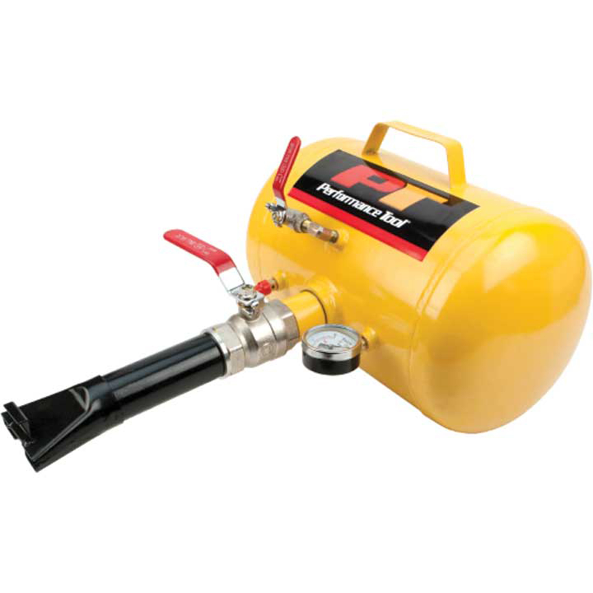 Performance Tool Tire Bead Seater — 5-Gal. Capacity, 125 PSI, Durable Air-Powered Tank, Yellow/Black, Model# PRTW10012
