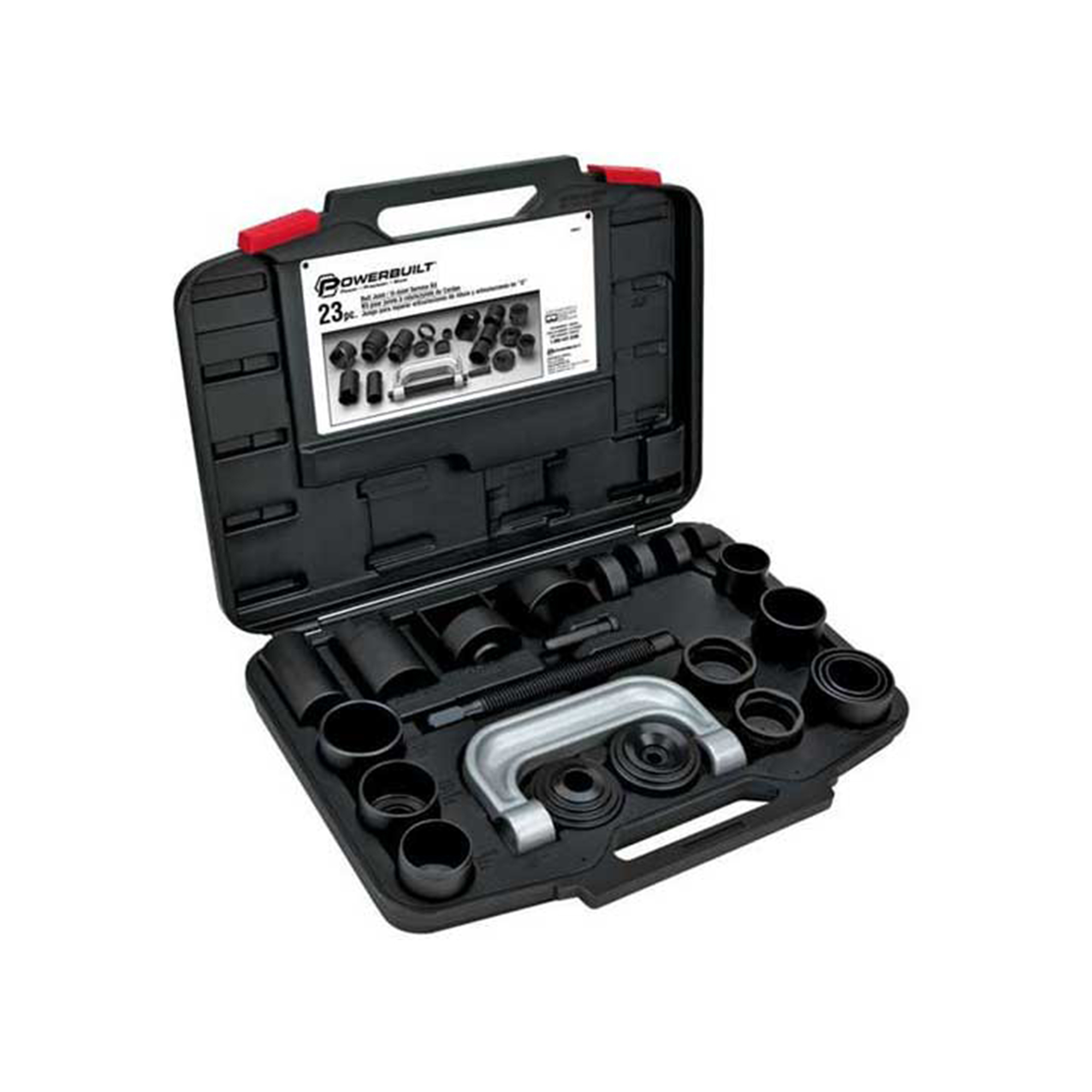 Powerbuilt Ball Joint/U-Joint Service Set — 23-Piece, Hardened Steel, Compact Case, Model# PBT648617