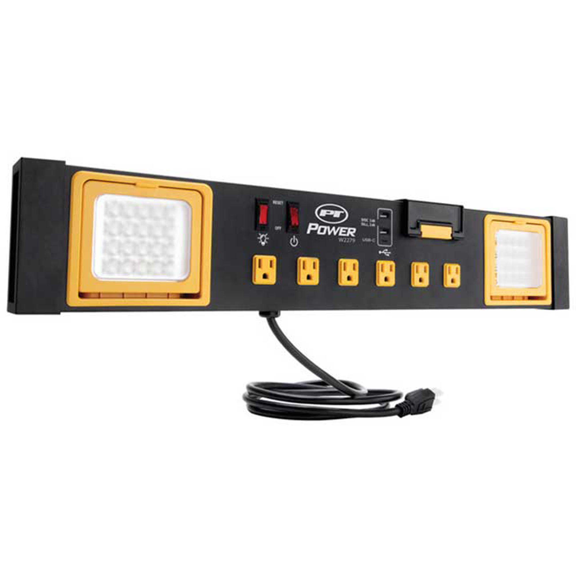 Performance Tool Workbench Power Station — 1000 Lumens, USB Charging, LED Lights, 6ft. Cord, Model# PRTW2279