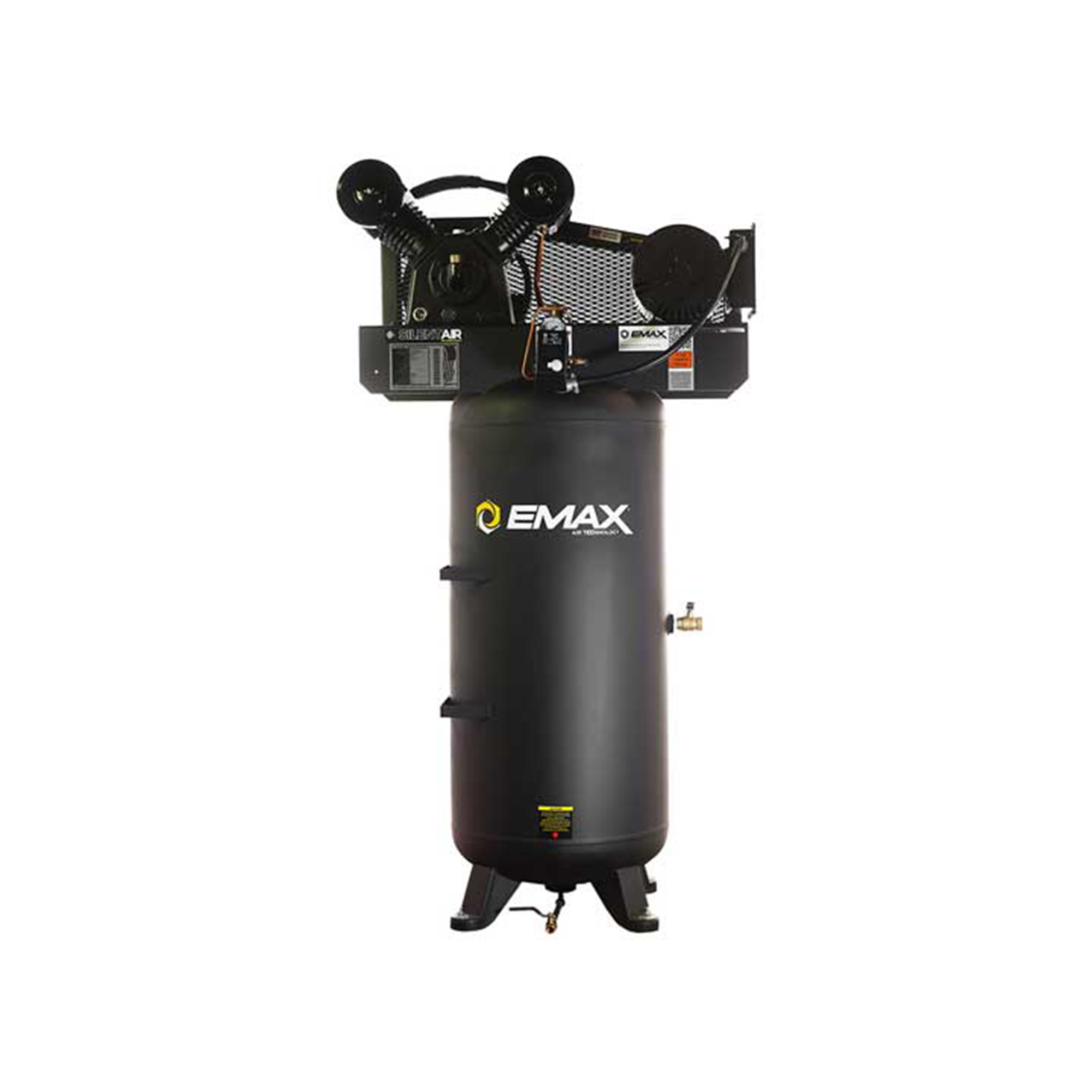 EMAX Industrial Air Compressor — 5 HP, 60-Gallon, Vertical, 1-Phase, Single Stage, 19 CFM, Splash Lubricated, Model# EMCESL05V060V1