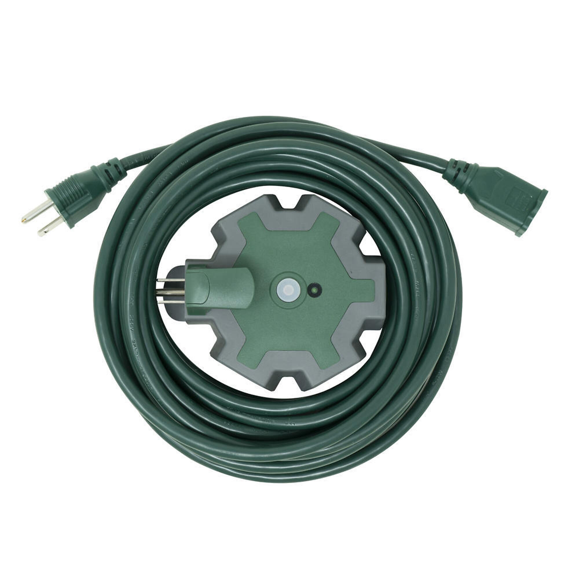 Woods 25ft. 16/3 Indoor/Outdoor Extension Cord, 5-Outlet Power Adapter, Circuit Breaker, Power Indicator, Model# 4124