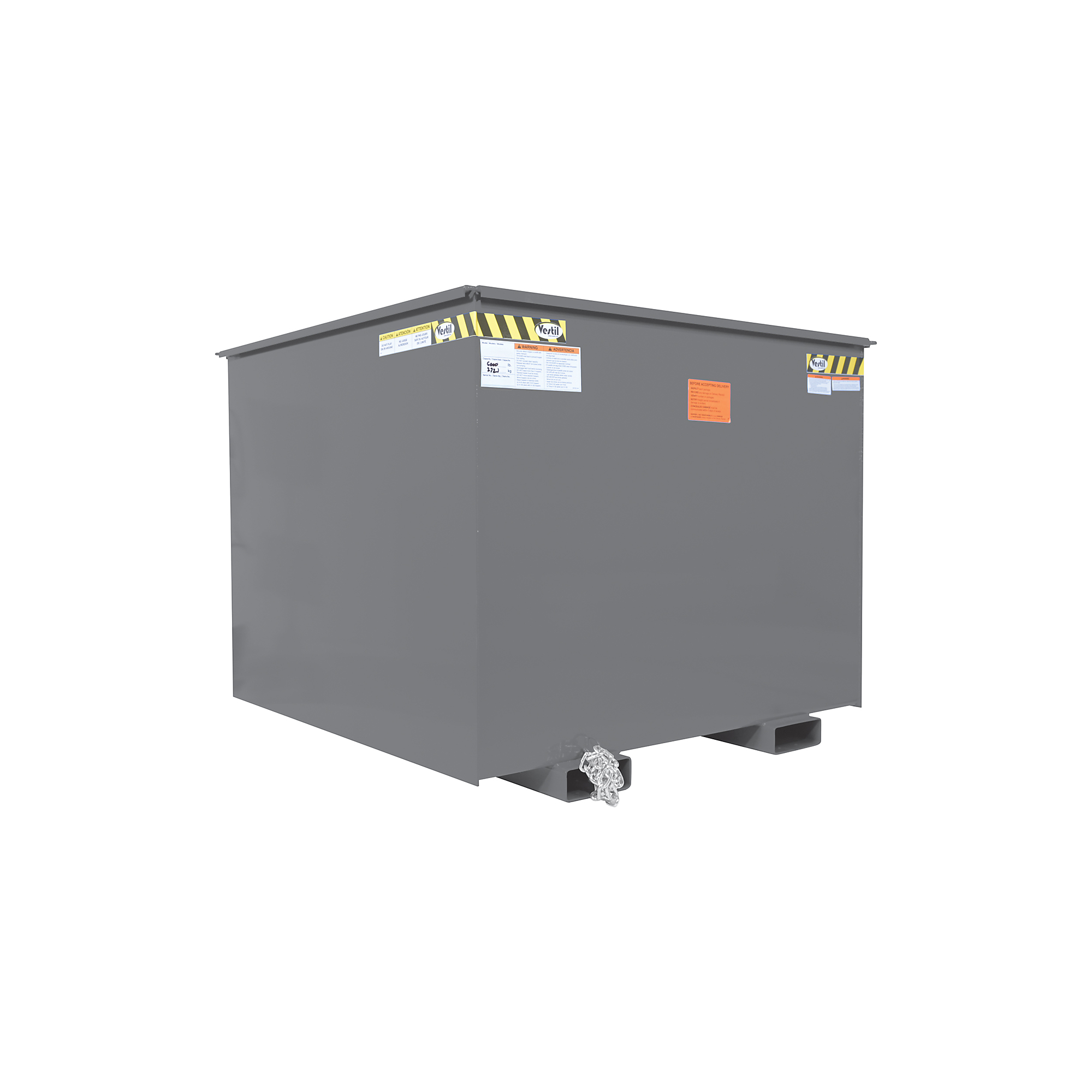 Vestil Steel Rotating Heavy Duty Box Hopper — 2.5 Cu. Yd., 6000-Lb ...