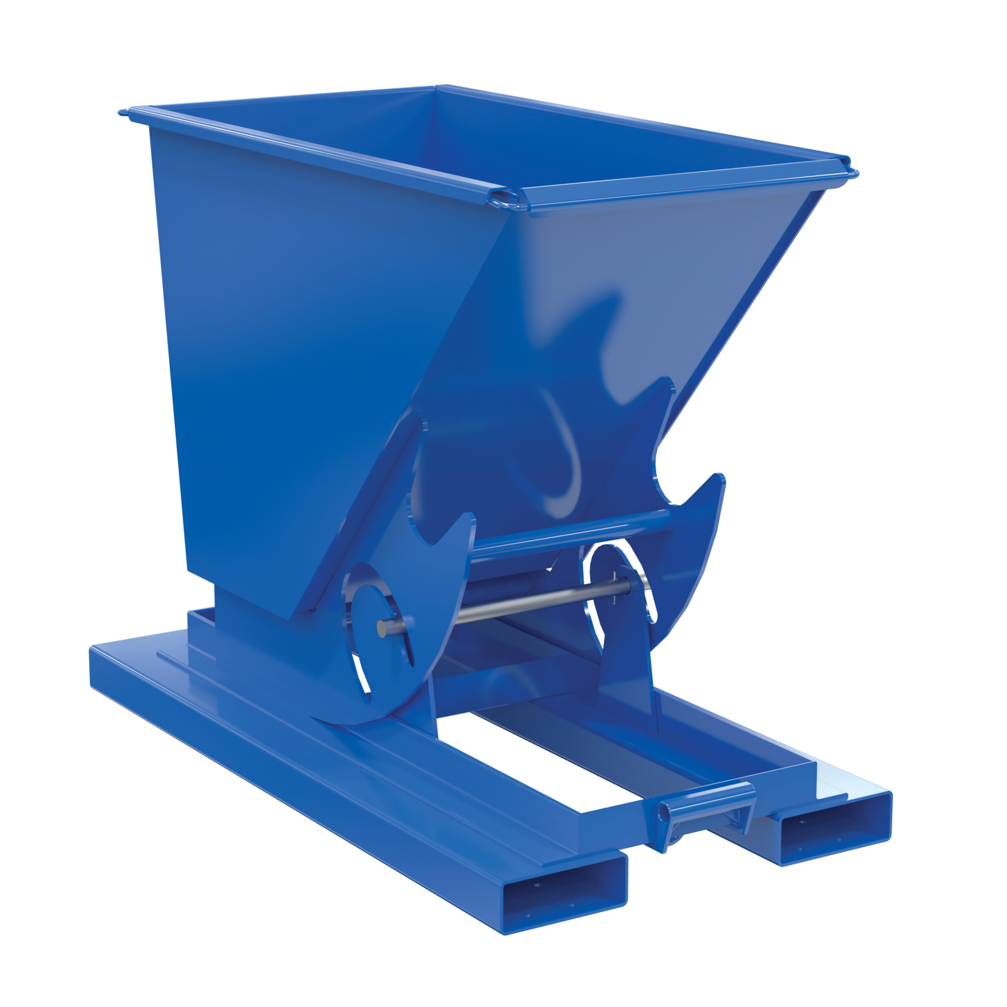Vestil Steel Medium Duty No Bump & Dump Hopper — 1/4 Cubic Yard, 4000-Lb. Capacity, Blue, Model# D-25-MD-NB