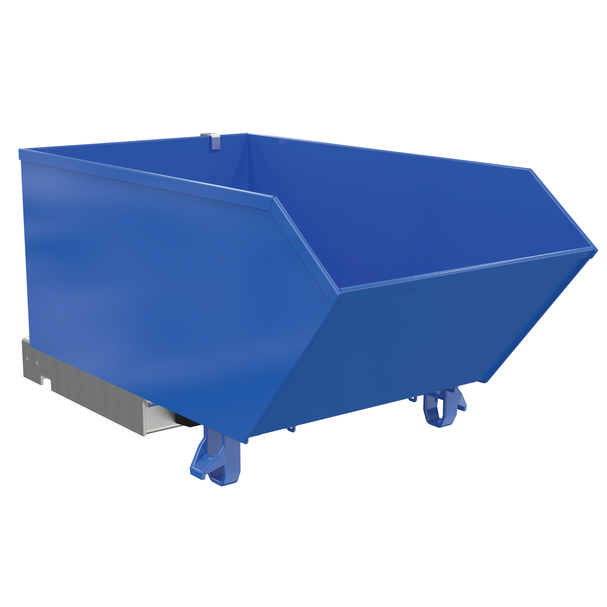 Vestil Steel Medium Duty Low Profile Self-Dumping Hopper — 1/3 Cu. Yard, 4000-Lb. Capacity, Blue, Model# H-33-MD