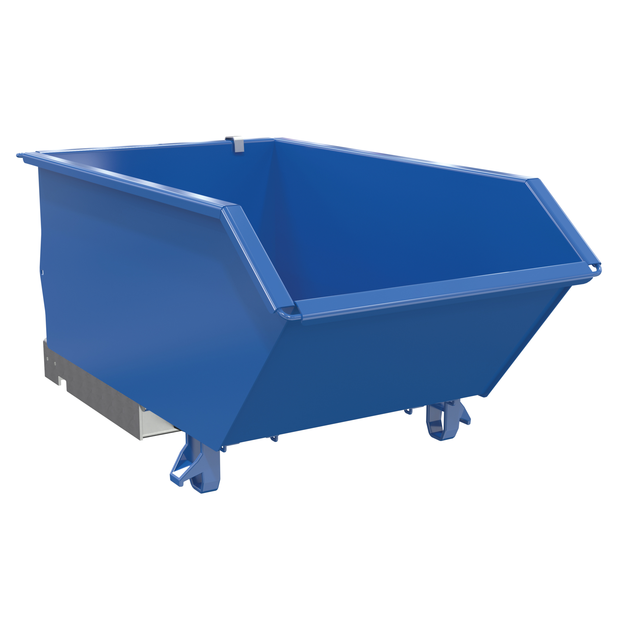 Vestil Steel Low Profile Self-Dumping Hopper — 1/3 Cubic Yard, 6000-Lb. Capacity, Blue, Model# H-33-HS
