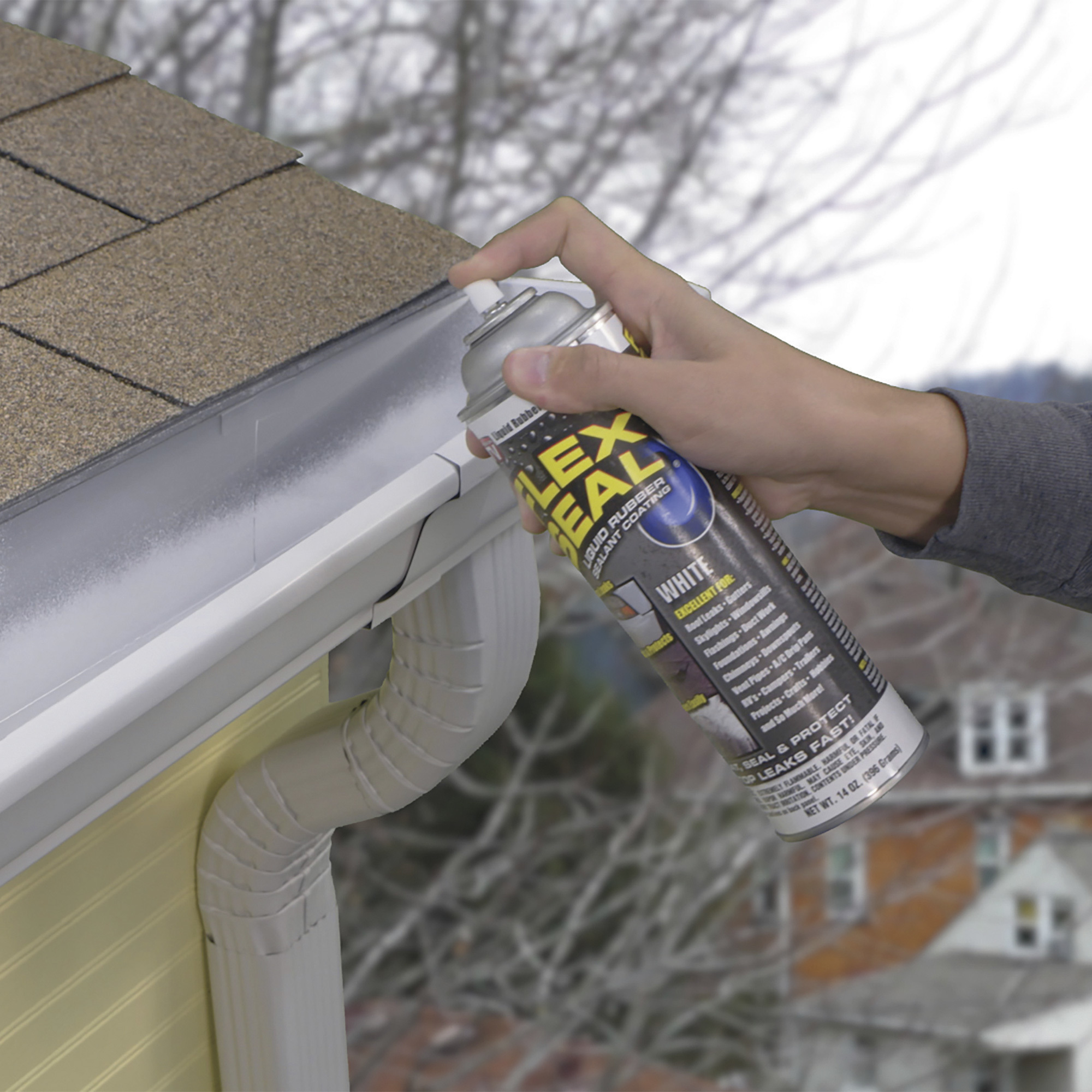 Flex Seal Liquid Rubber Sealant Coating — White, 14Oz. Aerosol