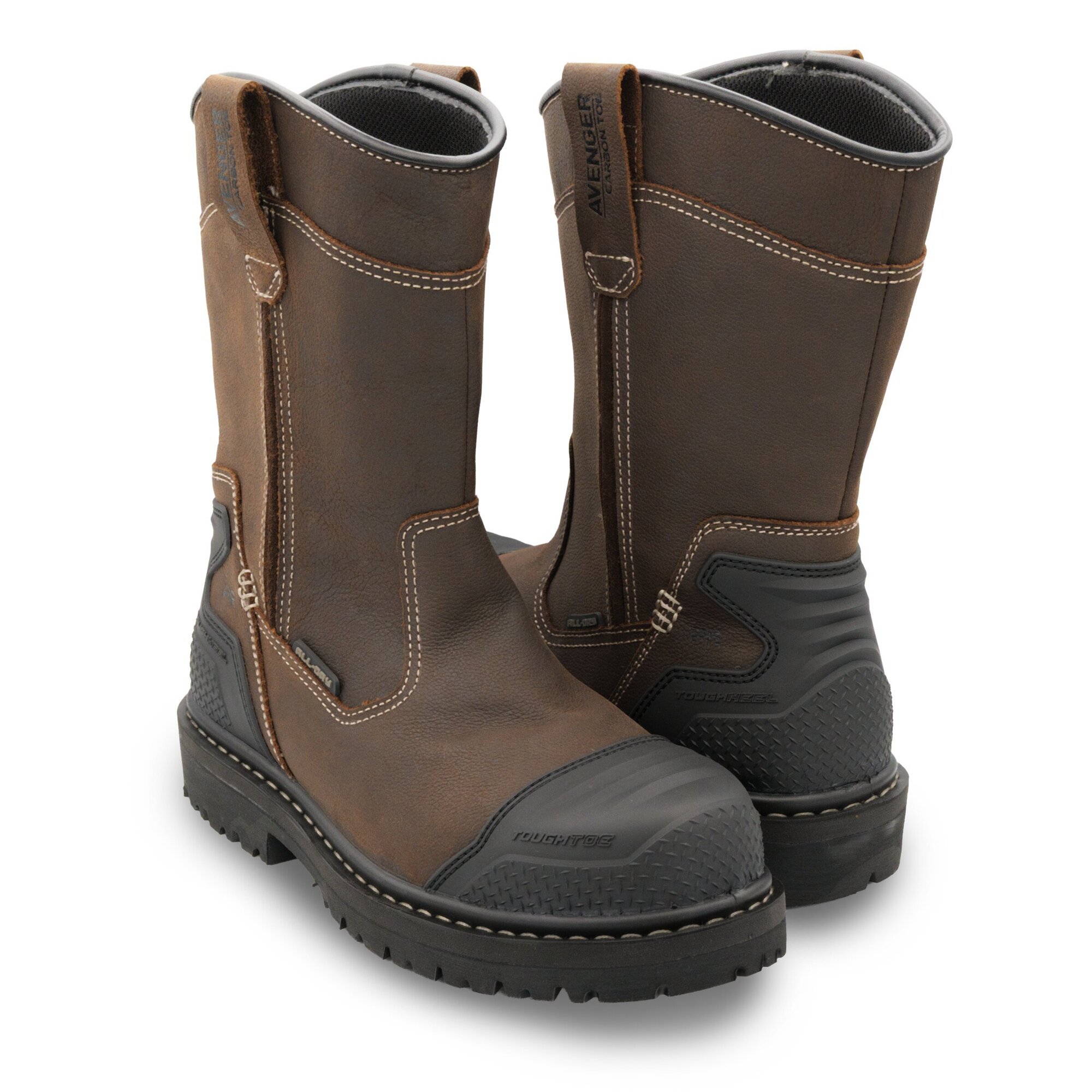 Avenger Hammer Max Wellington Work Boots — Men's, Waterproof, Slip-Resistant, Heat-Resistant, Brown, Size 16, Ultra Wide, Model# A7386-16-4E