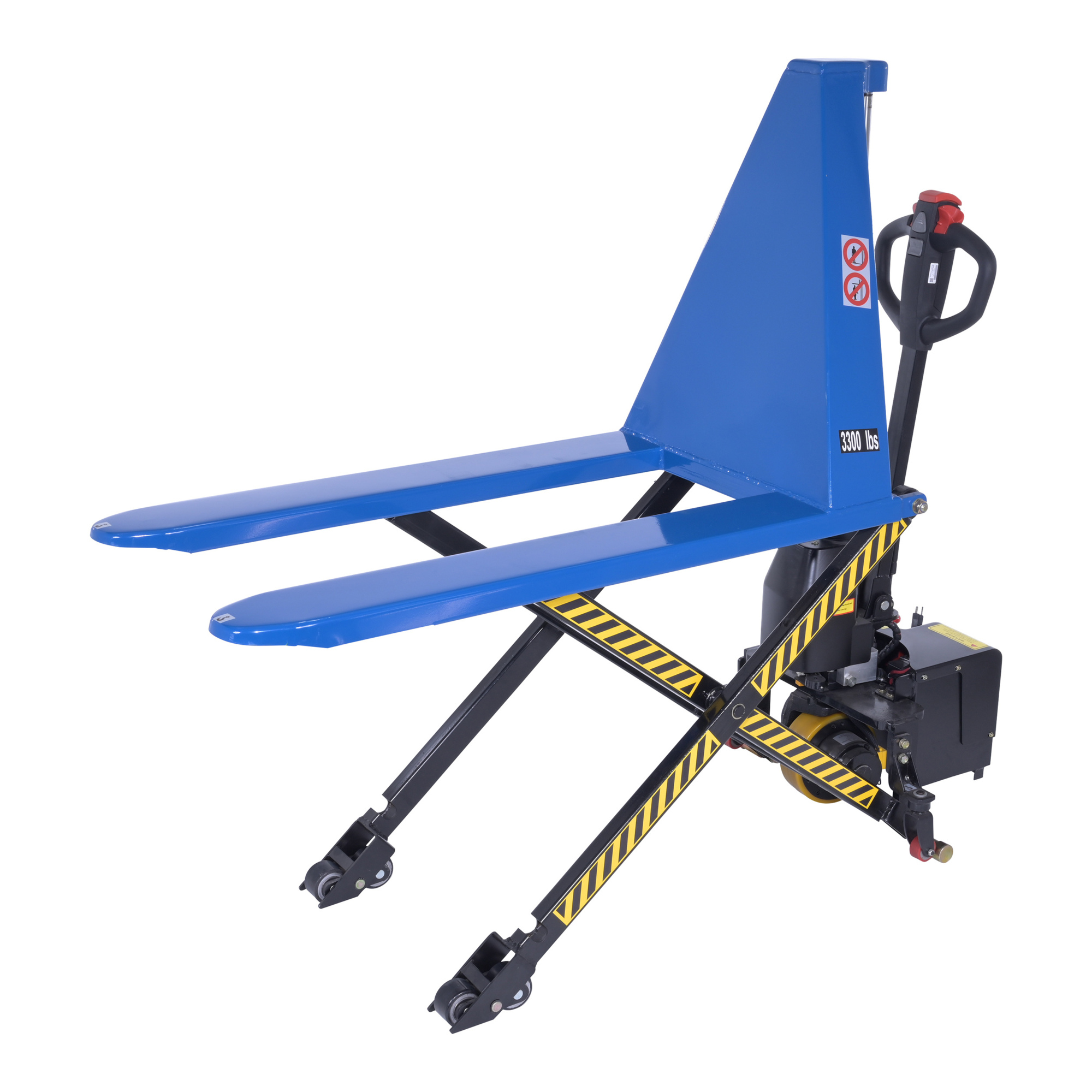 Vestil Steel DC Powered Tote Lift — 27in. x 45in., 3000-Lb. Capacity, Traction Drive, Blue, Model# L-270-DC-HD-CTD