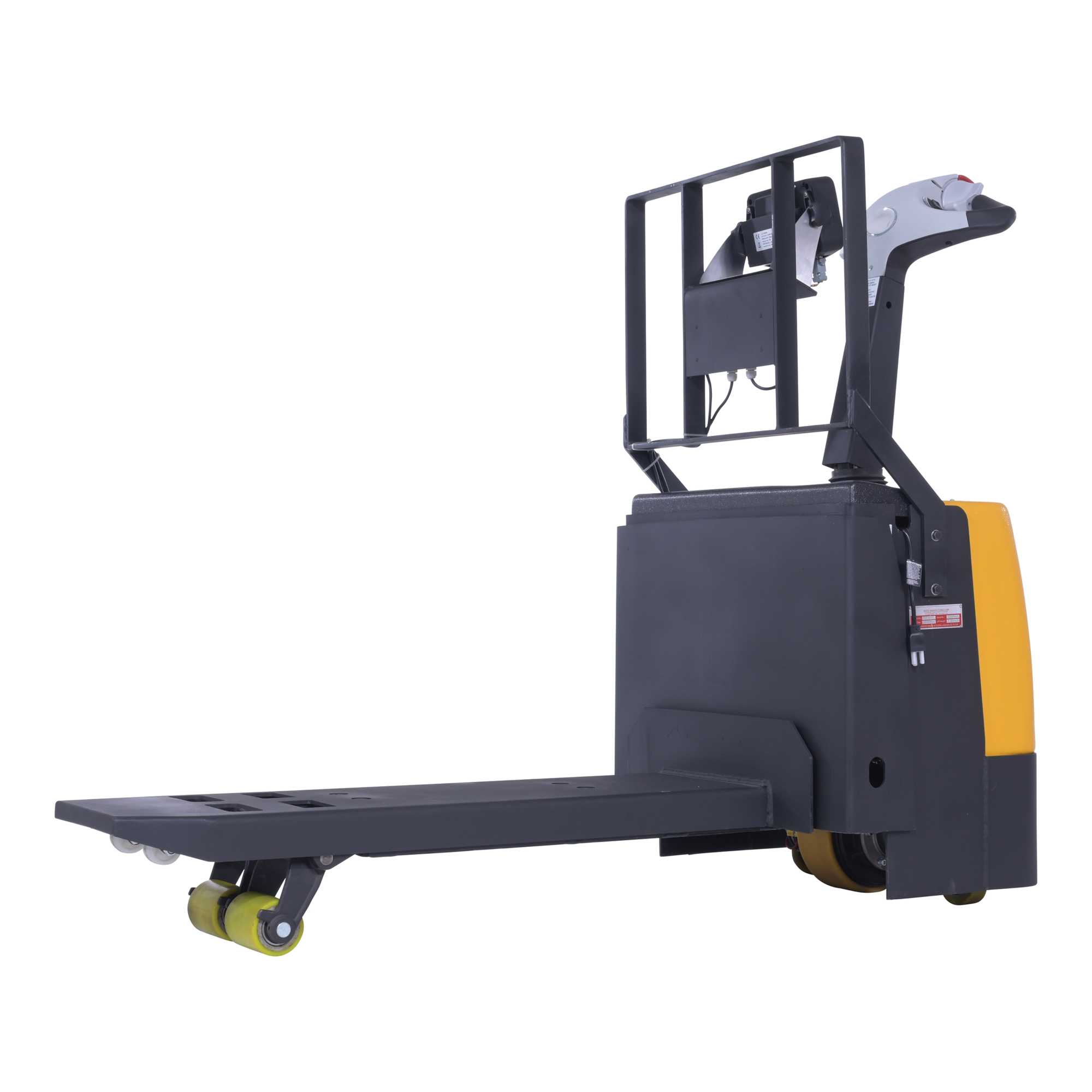 Vestil Steel Electric Pallet Truck — Single Fork, 40in. Length, 2,600 lb. Capacity, Scale, Black, Model# EPT-SF-1240-26-SCL