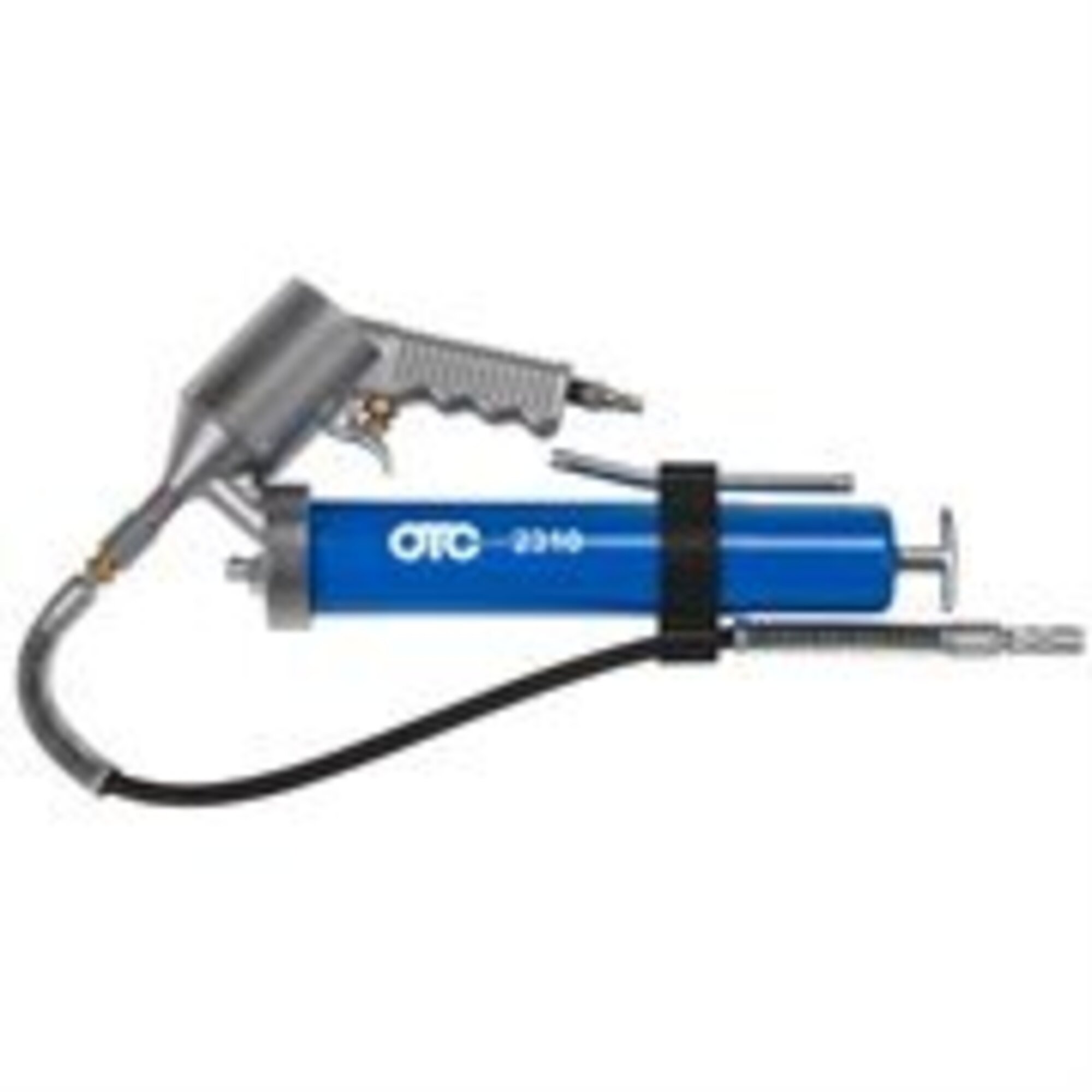 OTC Air Operated Grease Gun — Die Cast Aluminum, 6in. Bent Steel Extension, 24in. High Pressure Hose, 4800 PSI, Model# 2310