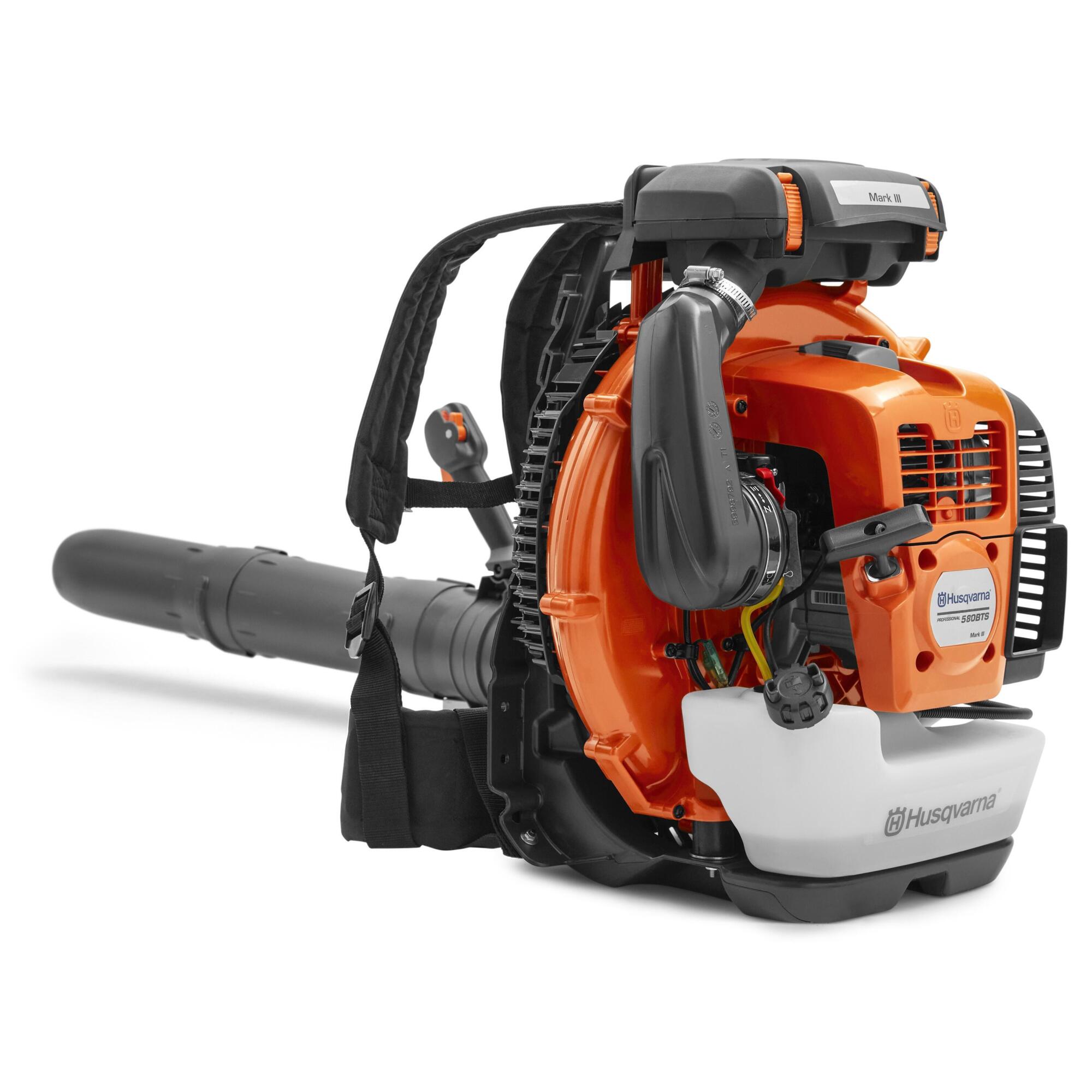 Husqvarna 580BTS III PRO Backpack Blower — 2-Stroke Engine, Large Fuel Tank, Efficient Fan Design, Hip/Belt Strap, Model# 970499101