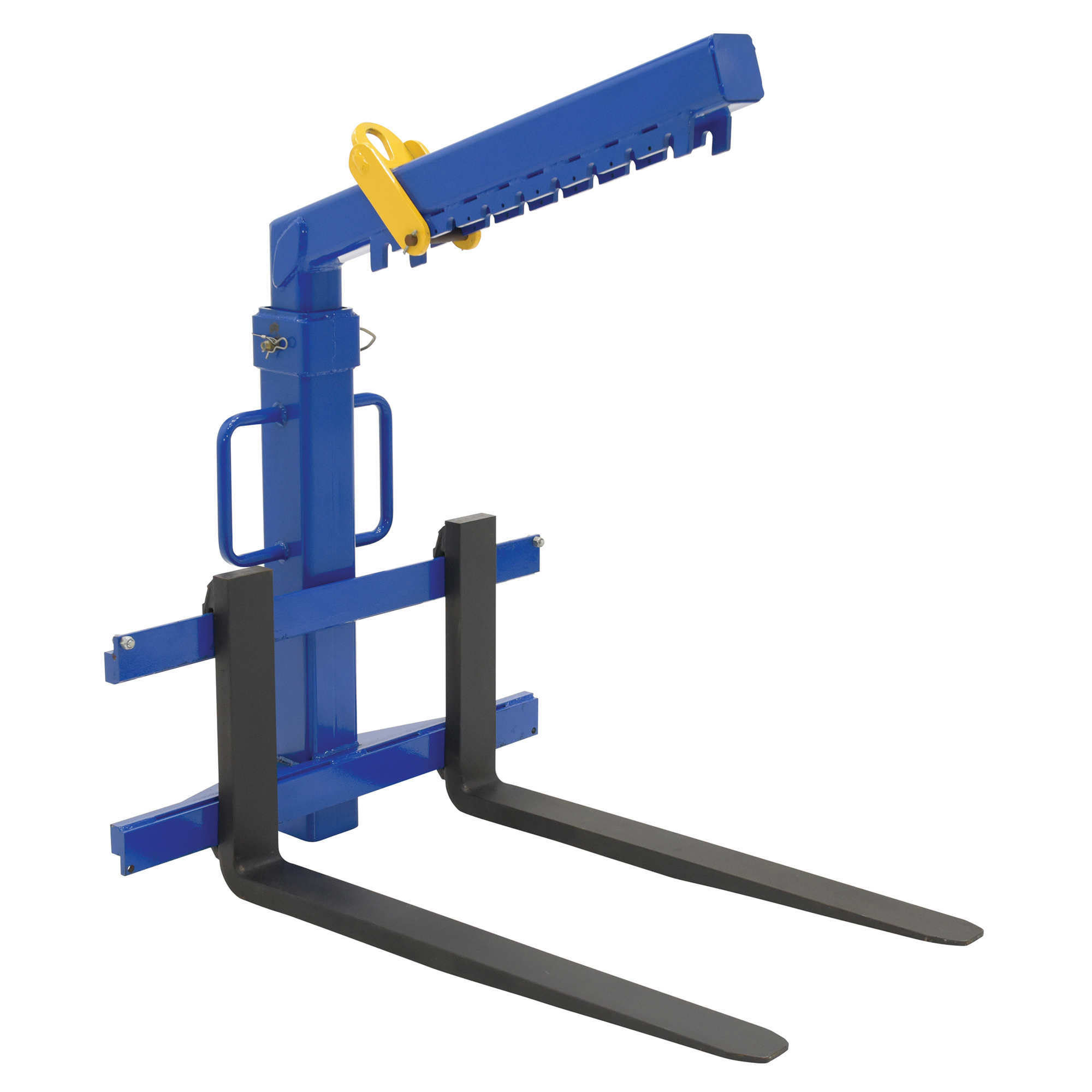 Vestil Steel Deluxe Overhead Load Lifter — 42in. Fork Length, 4000-Lb. Capacity, Adjustable Bail, Blue, Model# OLA-4-42-DLX