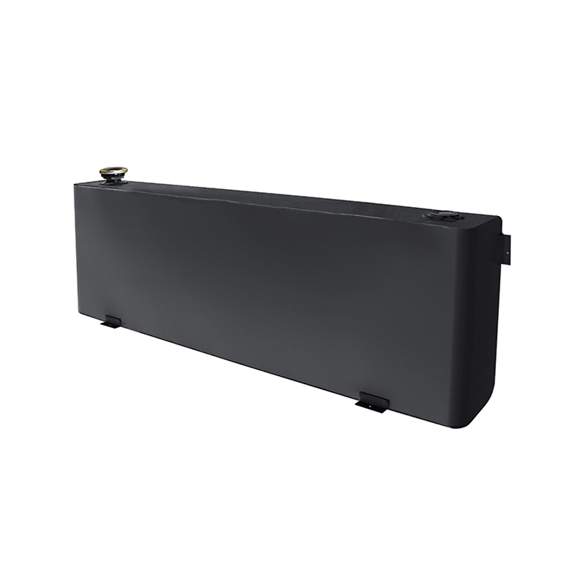 DeeZee Steel Transfer Tank — 40 Gal., Narrow Rectangle, 56in. x 9.6in. x 19in., Black, Lockable Cap, Model# DZ92556NSB