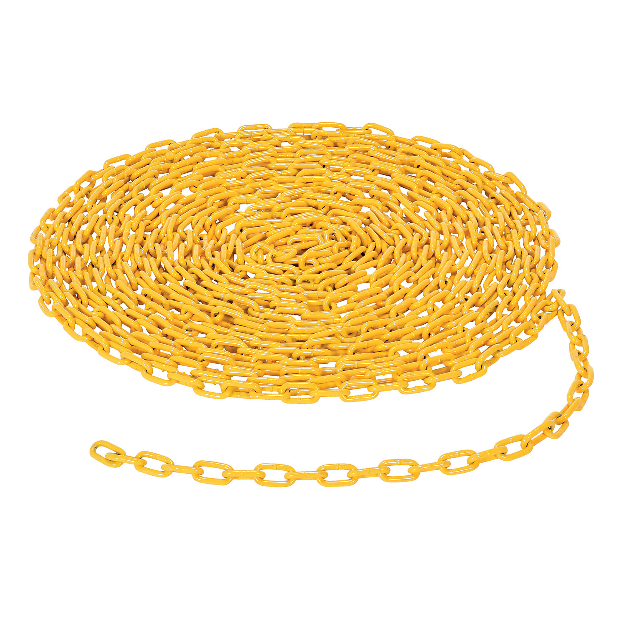 Vestil Steel Bollard Chain — 20ft. Length, 3/16in., Yellow, Model# BOL-CH-20-YL