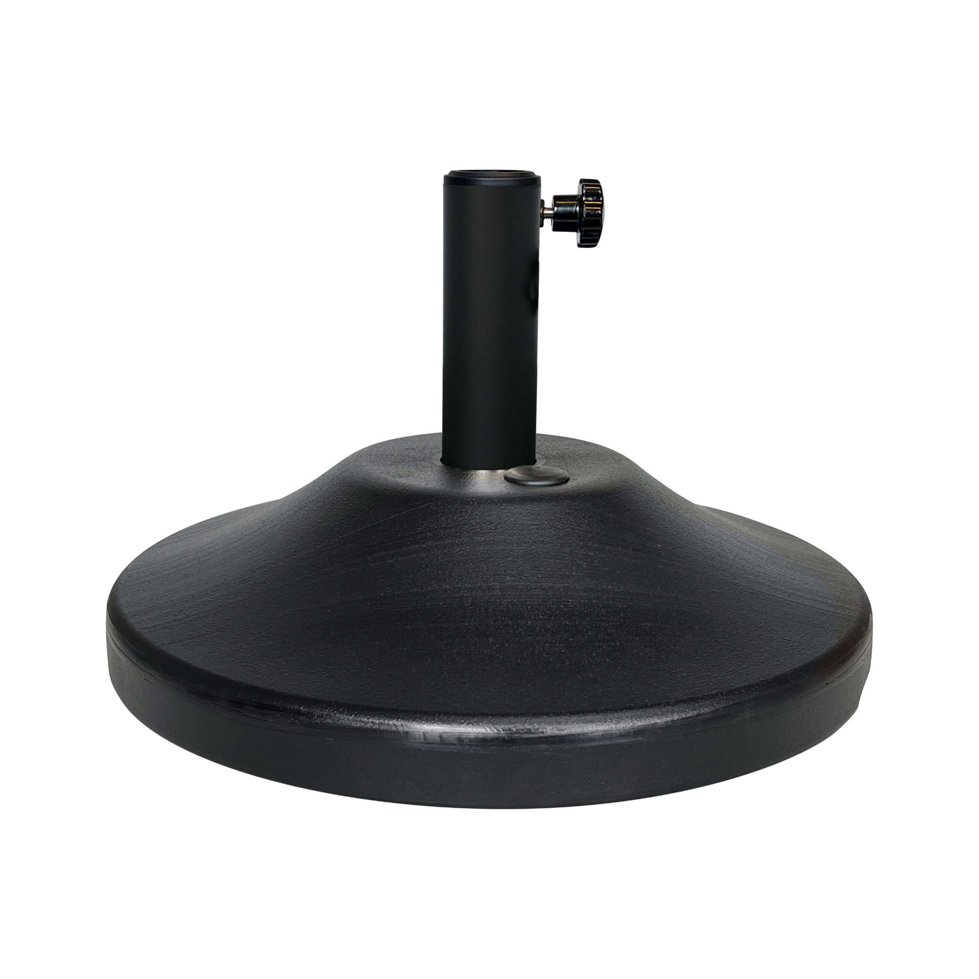US Weight Premium Fillable Umbrella Base — 30lb. Capacity, 18in. Diameter, Black, Made in USA, Model# FUB30BE