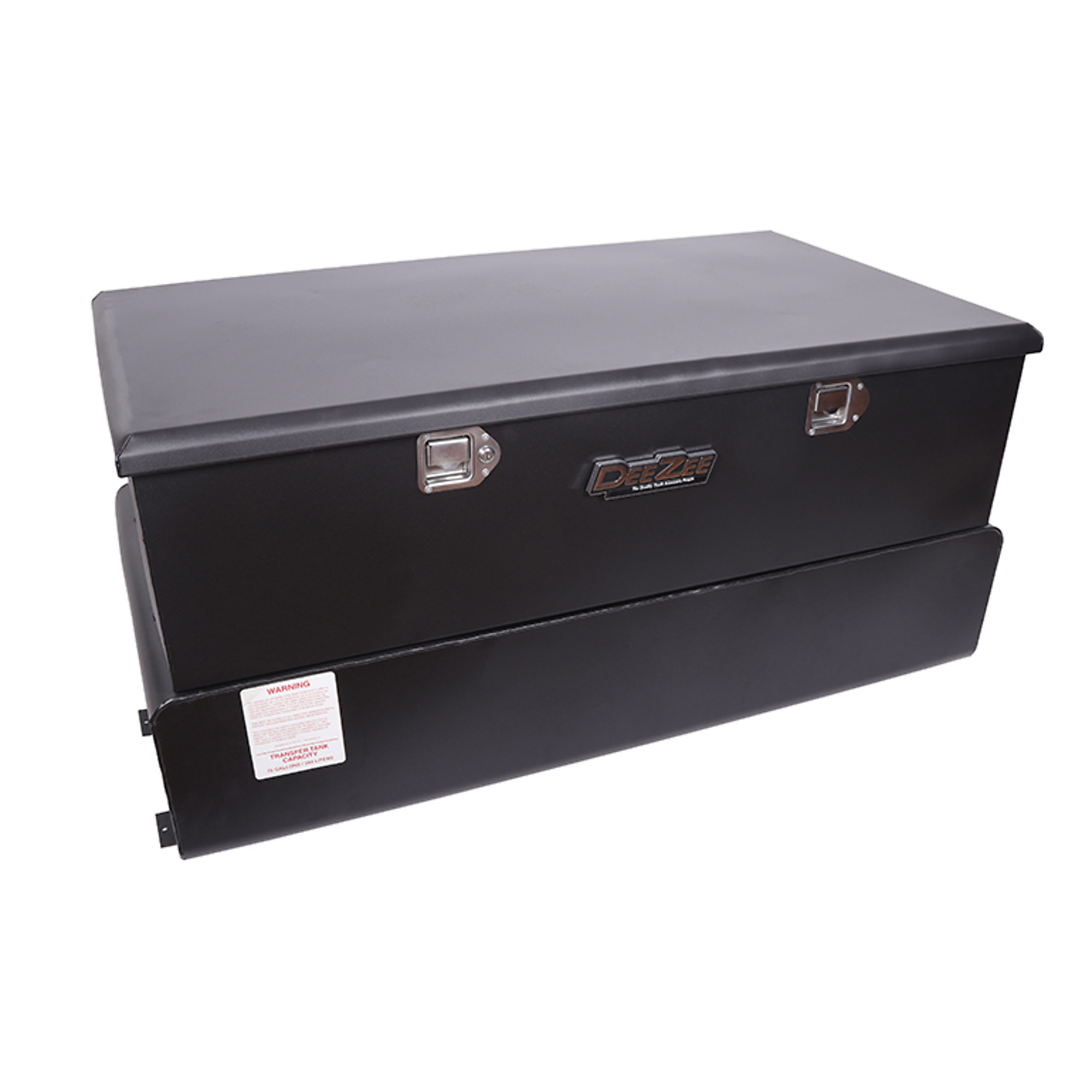 DeeZee Combo Liquid Transfer Tank/Chest — 62 Gal., Black Steel, 15 GPM Pump, Lockable Cap, Model# DZ92847SB