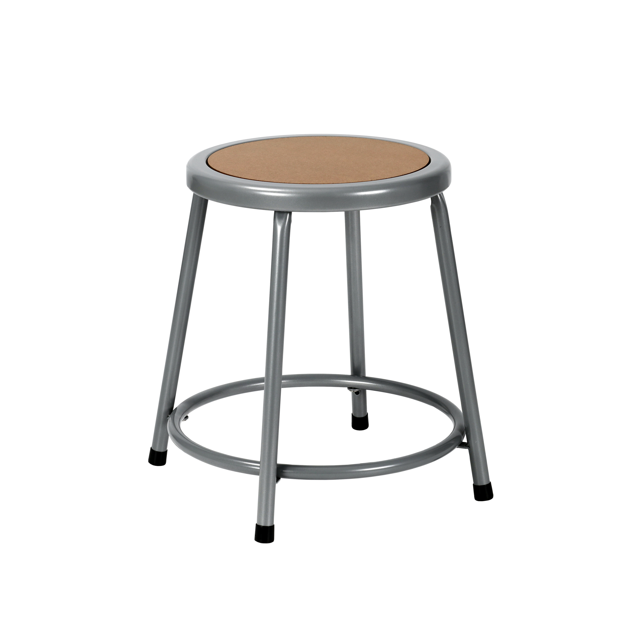 NPS Heavy-Duty Steel Stool — 18in. Height, Grey, Assembly Ready, Model# 6218-KD
