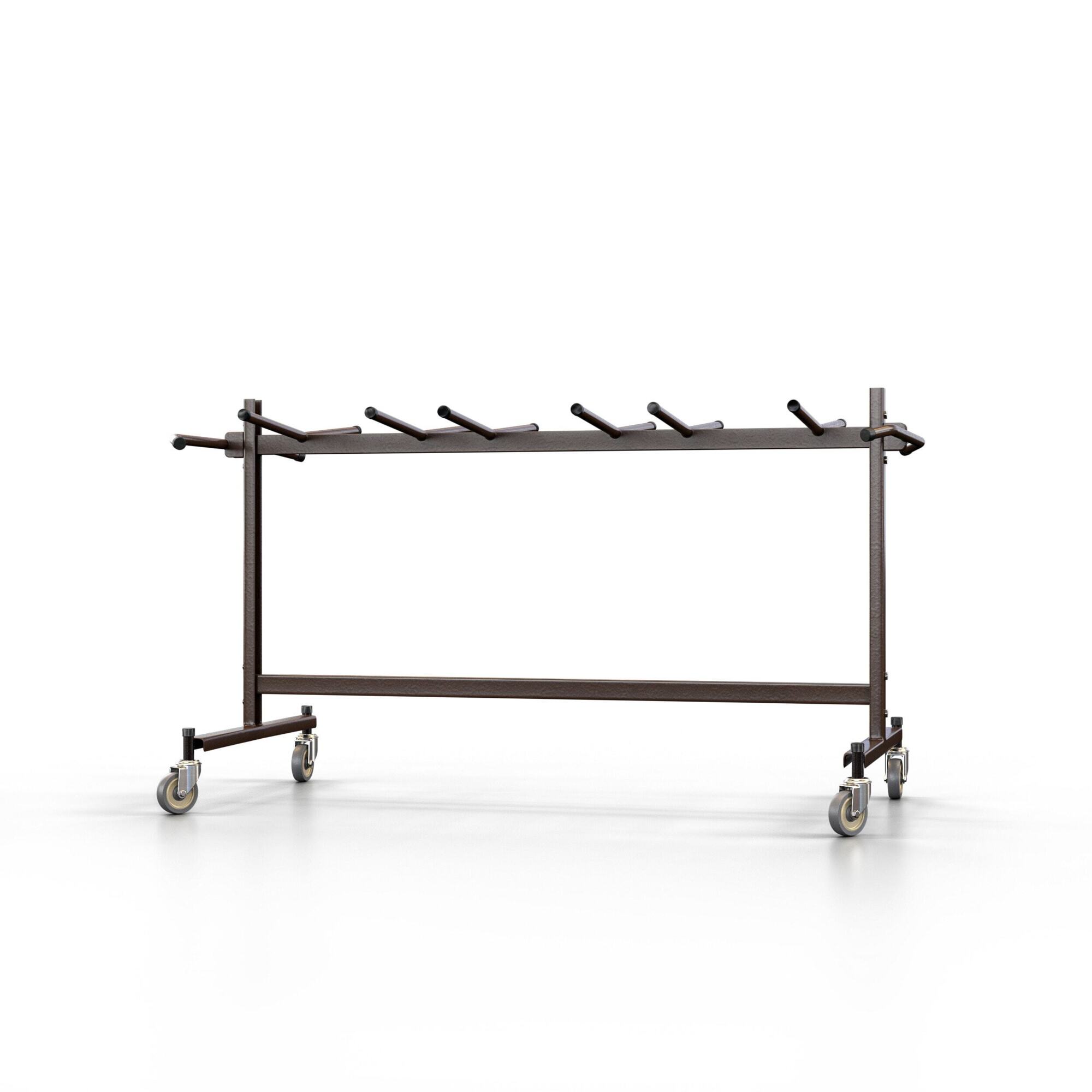 NPS Heavy-Duty Folding Chair and Personal Table Storage Dolly — 42 Chair Capacity, 30 Table Capacity, Steel Frame, Powder-Coated Finish, Swivel Casters, Model# DY-42