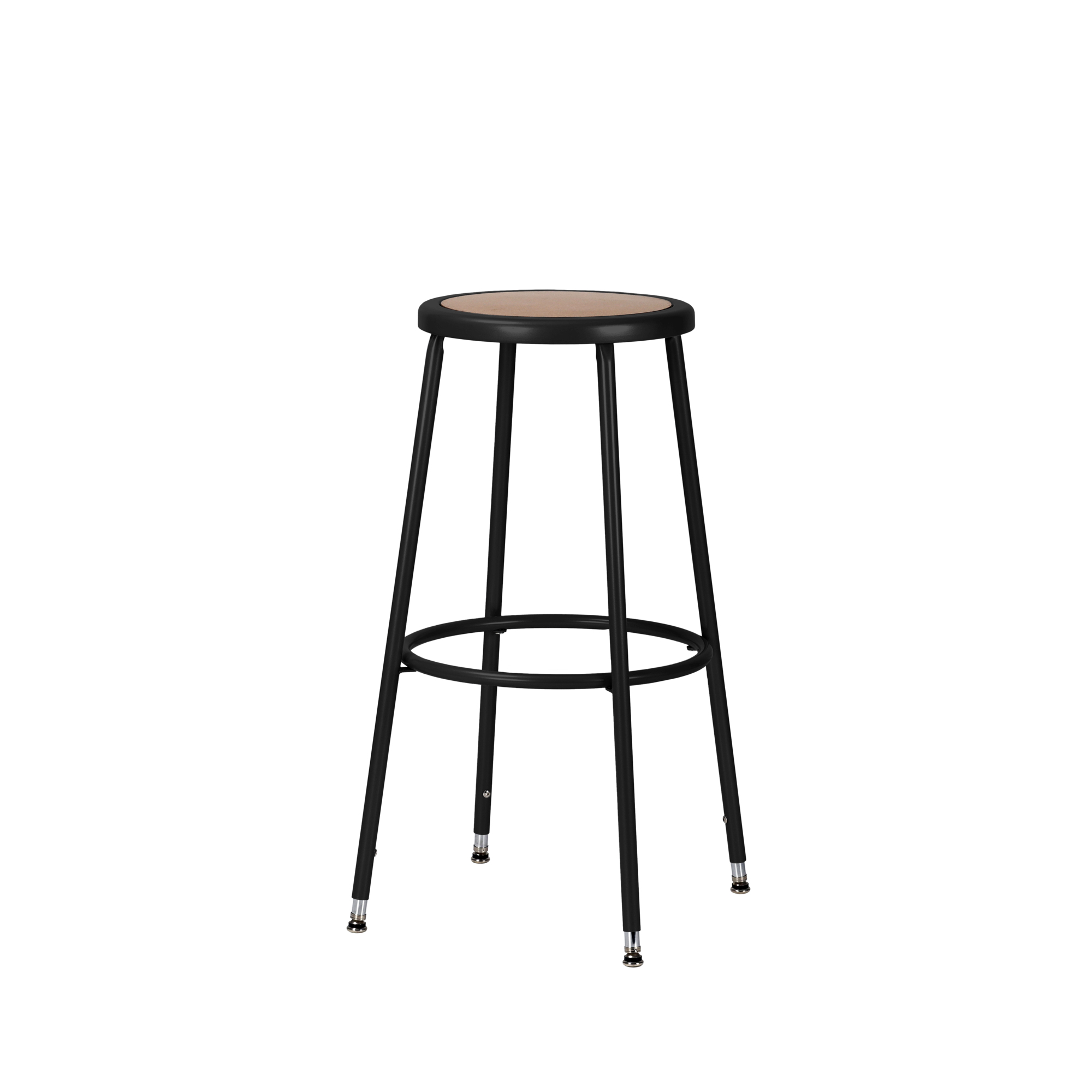 NPS Height Adjustable Heavy Duty Steel Stool — 30.5in. to 38.5in., Black, Assembly Ready, Model# 6230H-10-KD