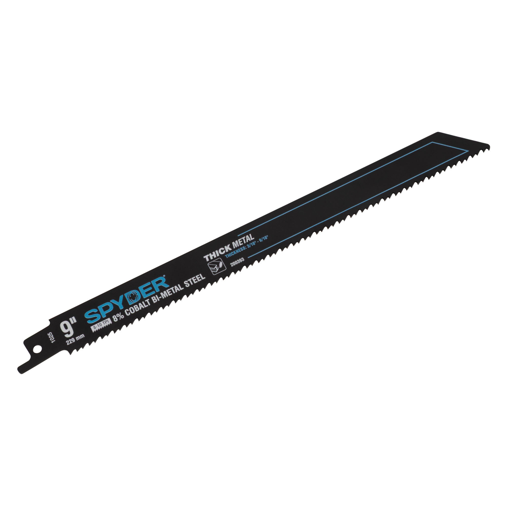 Spyder 9in. Bi-Metal Reciprocating Saw Blade — 8-10 TPI, 5-Pack, Model# 200393-5