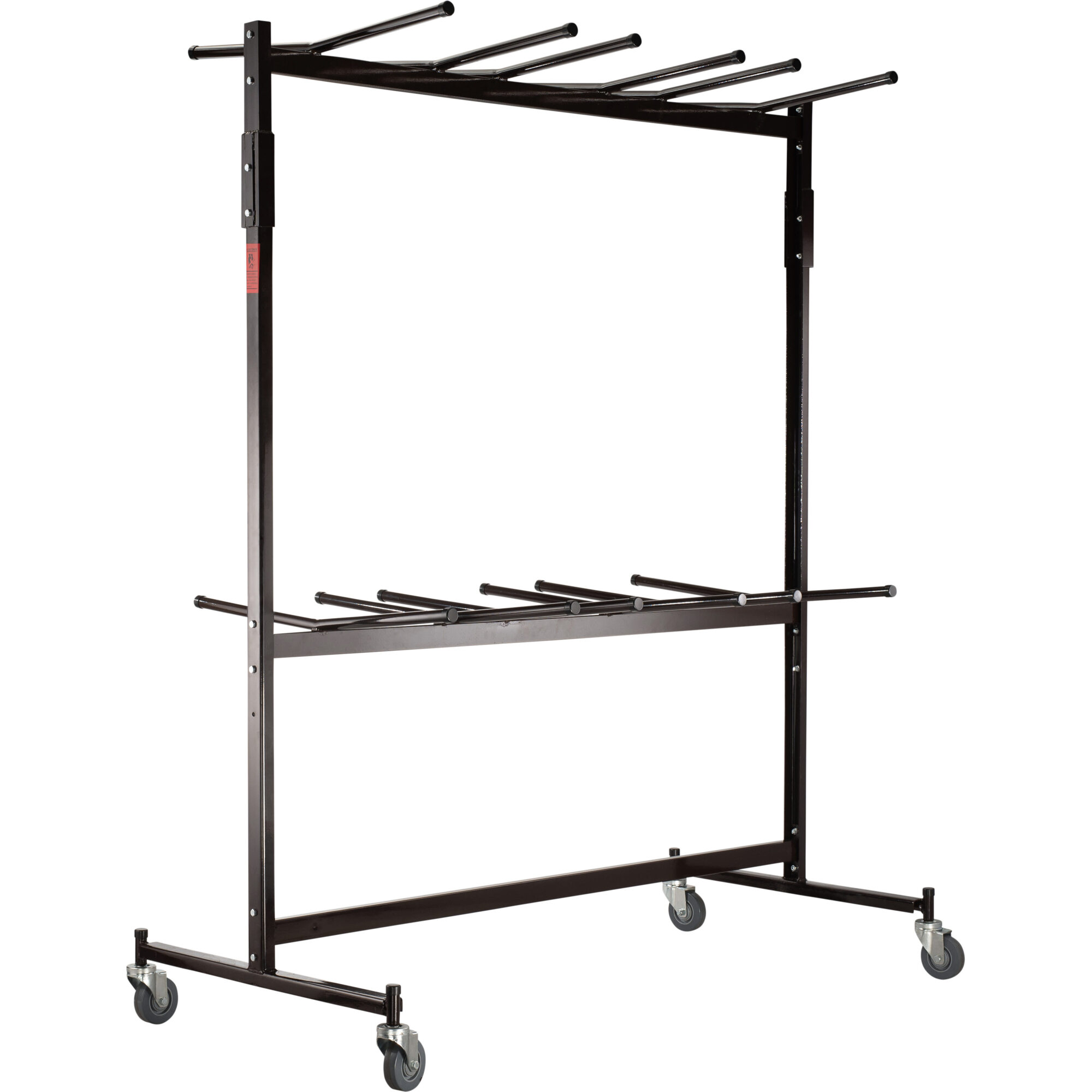 NPS Double-Tier Hanging Chair Dolly — High Back Chair Extension Bar, Holds 84 Folding Chairs, Tubular Steel, 1320 lbs. Capacity, Model# 84/EXT-8