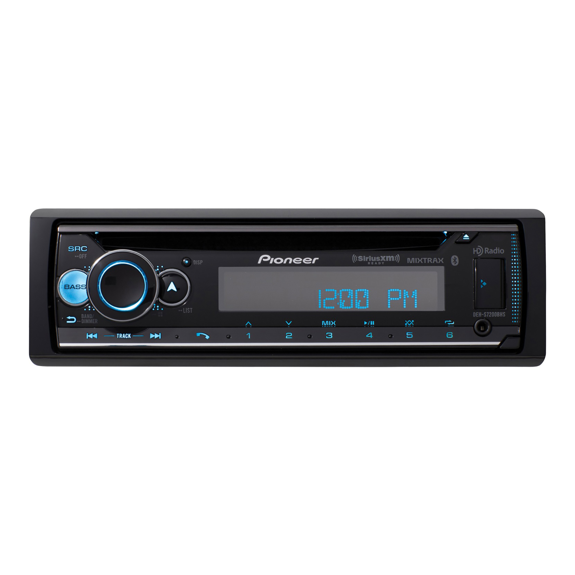 Pioneer DEH-S7200BHS Single-DIN In-Dash CD Player — Bluetooth, HD Radio, SiriusXM Ready, Alexa Built-In, Model# DEH-S7200BHS