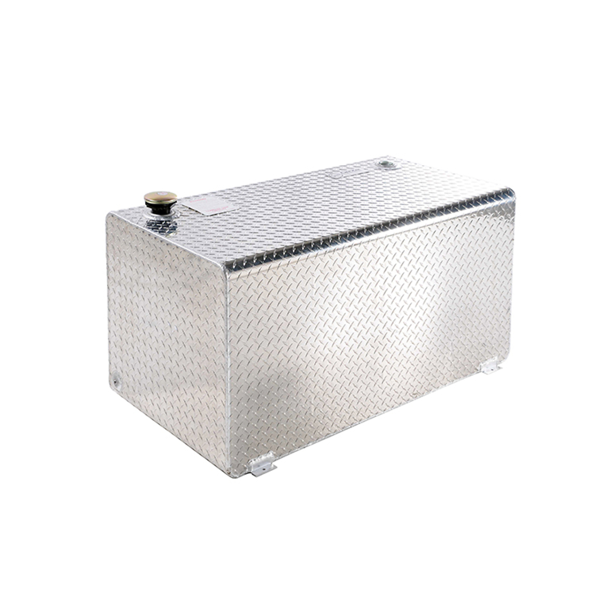 DeeZee Liquid Transfer Tank — 108-Gallon, 48in. x 24in. x 24in., Brite-Tread Aluminum, Lockable Cap, Model# DZ91753