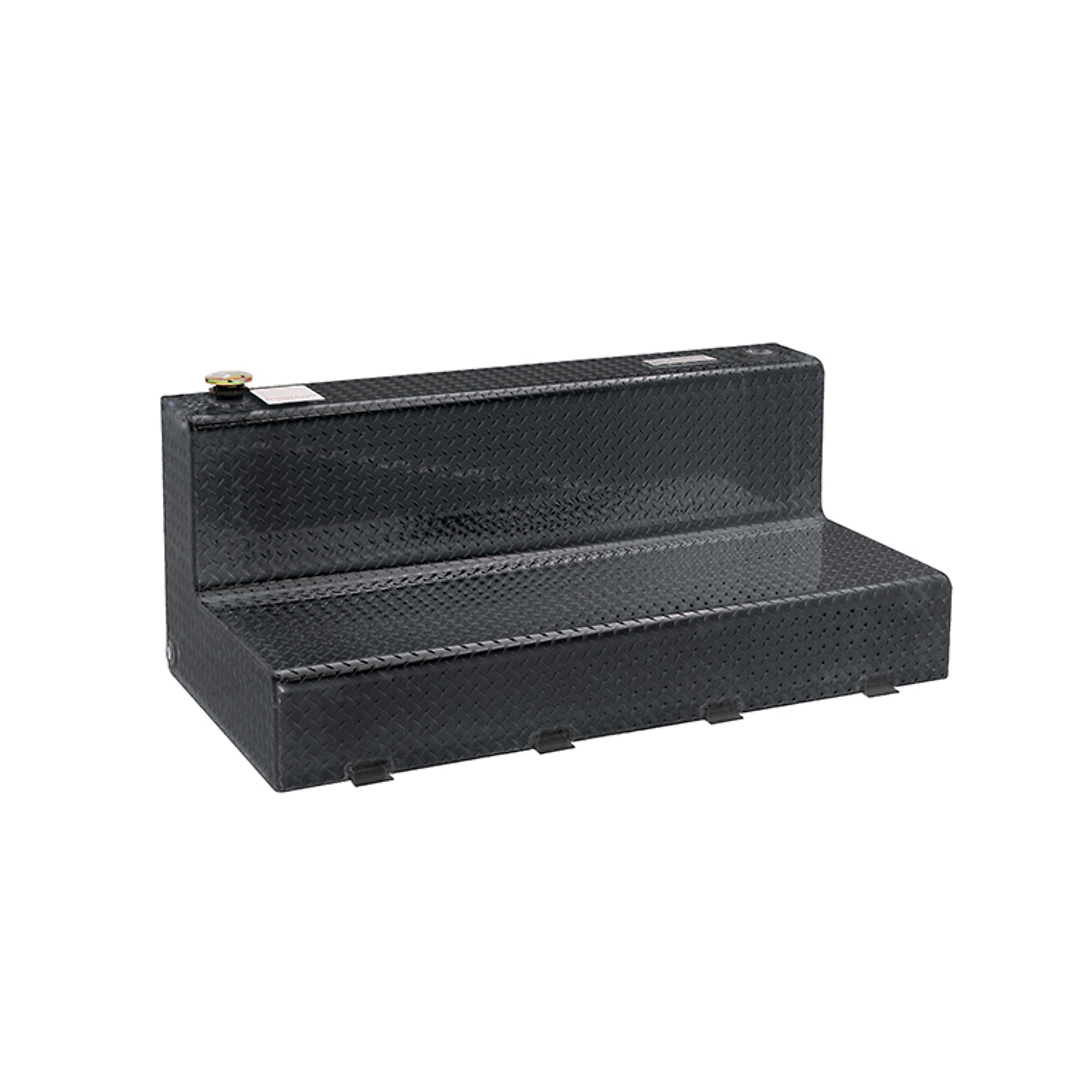 Dee Zee L-Shaped Liquid Transfer Tank — 111-Gallon Capacity, 56.25in., Black Powder Coat, Lockable Cap, Model# DZ92756B