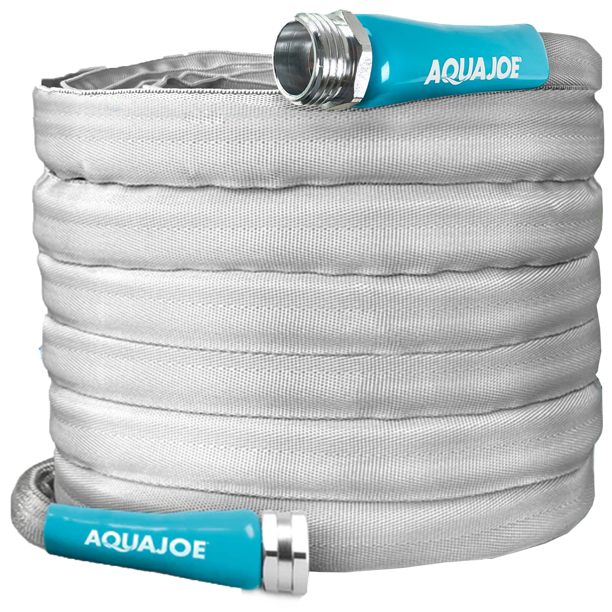Aqua Joe Xtreme Fiberjacket Garden Hose — 50ft., 1/2in. Diameter, Metal Fittings, Weather-Resistant, Model# AJFJH50-PRX