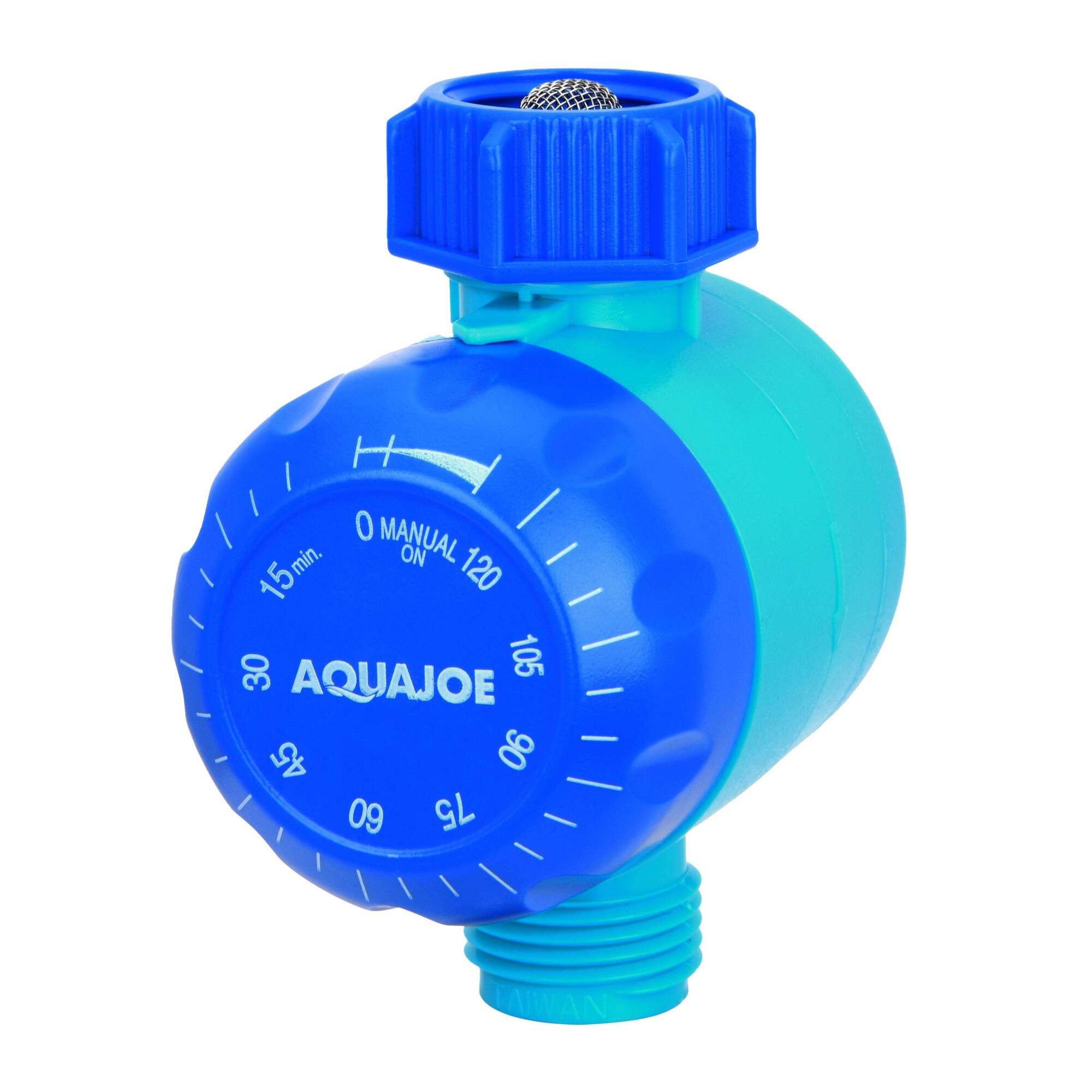 Aqua Joe Mechanical Water Timers — Dual-Zone Coverage, 2 Hours Max, Built-In Timer Bypass Function, Set of 2, Model# AJ-WTX2