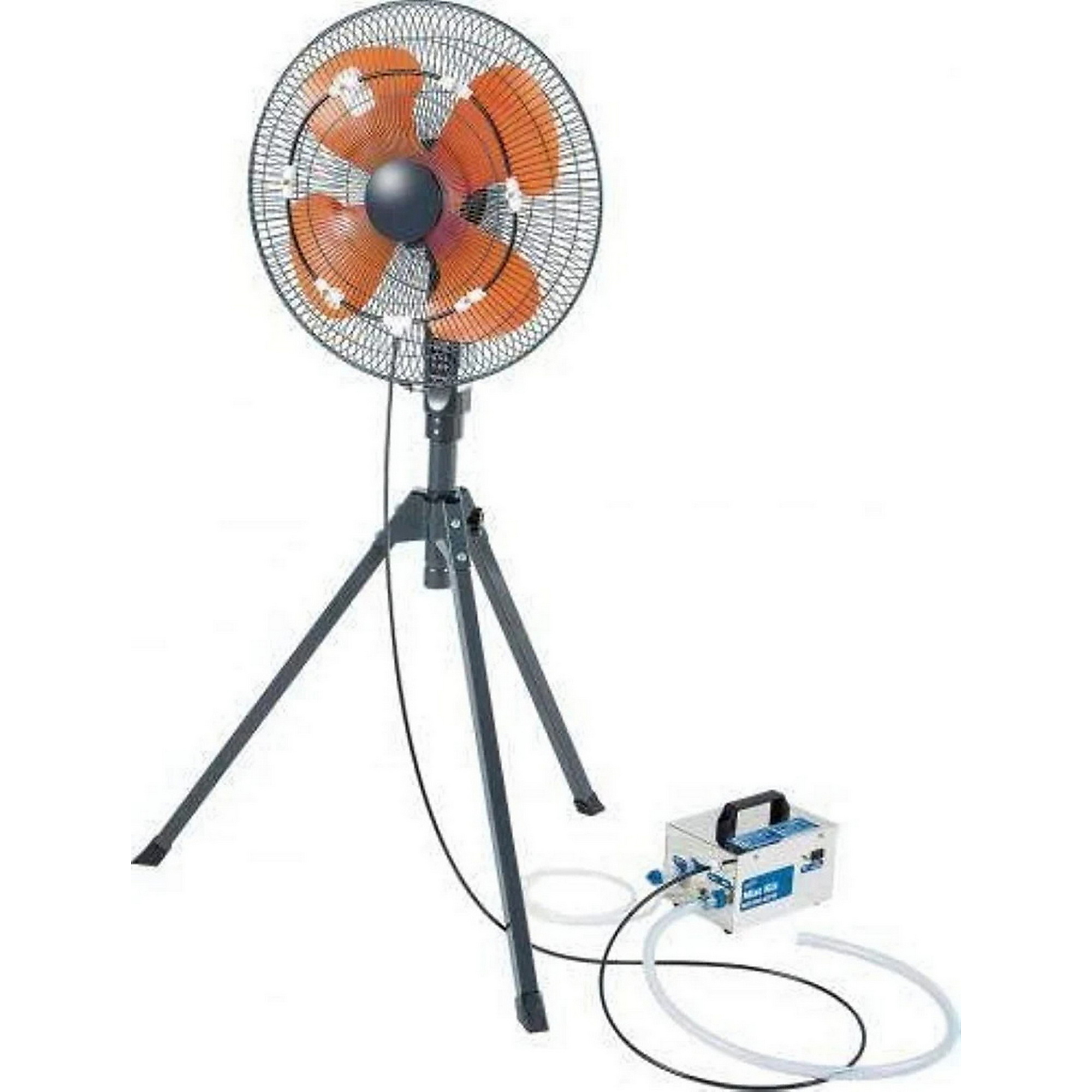 Dr. Infrared Heater iLiving Cooling System Fan Misting Kit — 0.15mm Anti-Drip Nozzles, 200 PSI Pump, Stainless Steel Housing, 12 Liters/Hour, Model# ILG-250