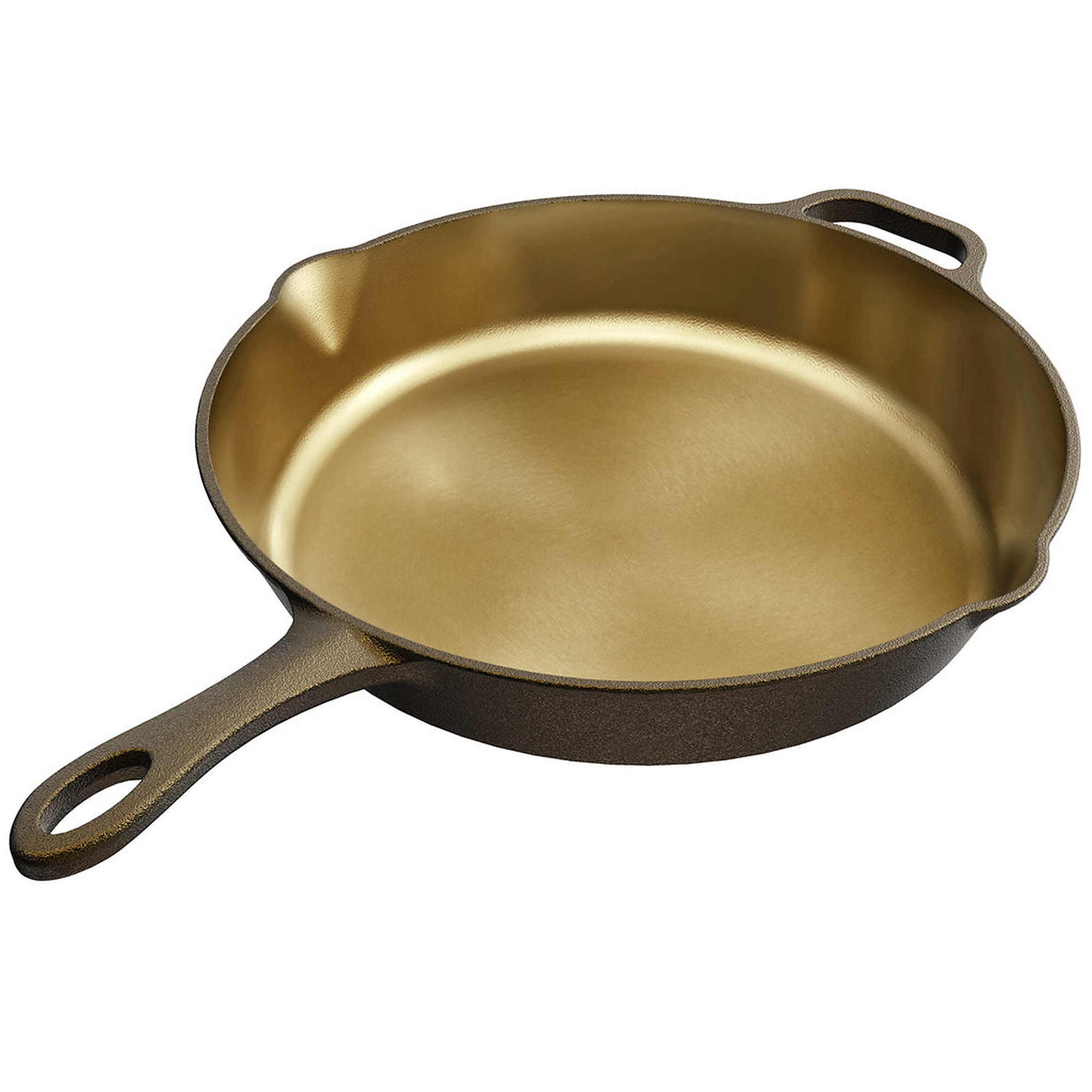 Dr. Infrared Heater iLiving Seasoned Modern Heirloom Mirror Polished Cast Iron Skillet Pan — 12in. dia., 2.7 Liter Capacity, Model# ILG8FE12S