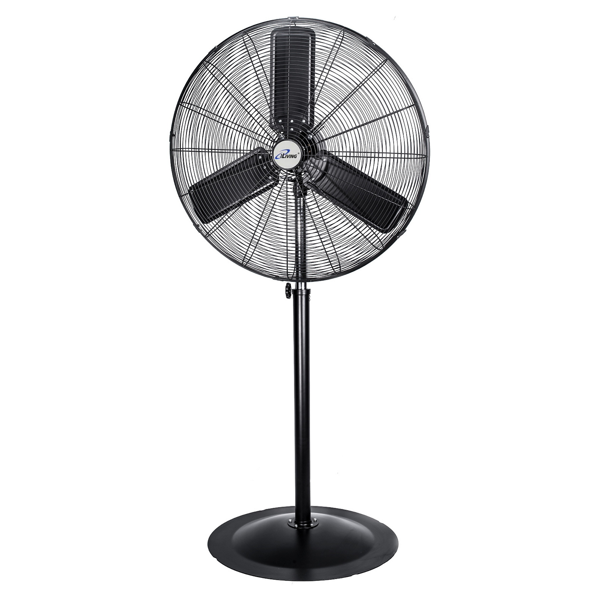 iLiving Indoor Oscillating Pedestal Fan — 30in., 8400 CFM, 120V, Adjustable Height 58in.-65in., Greenhouse/Patio Use, Model# ILG8P31-93