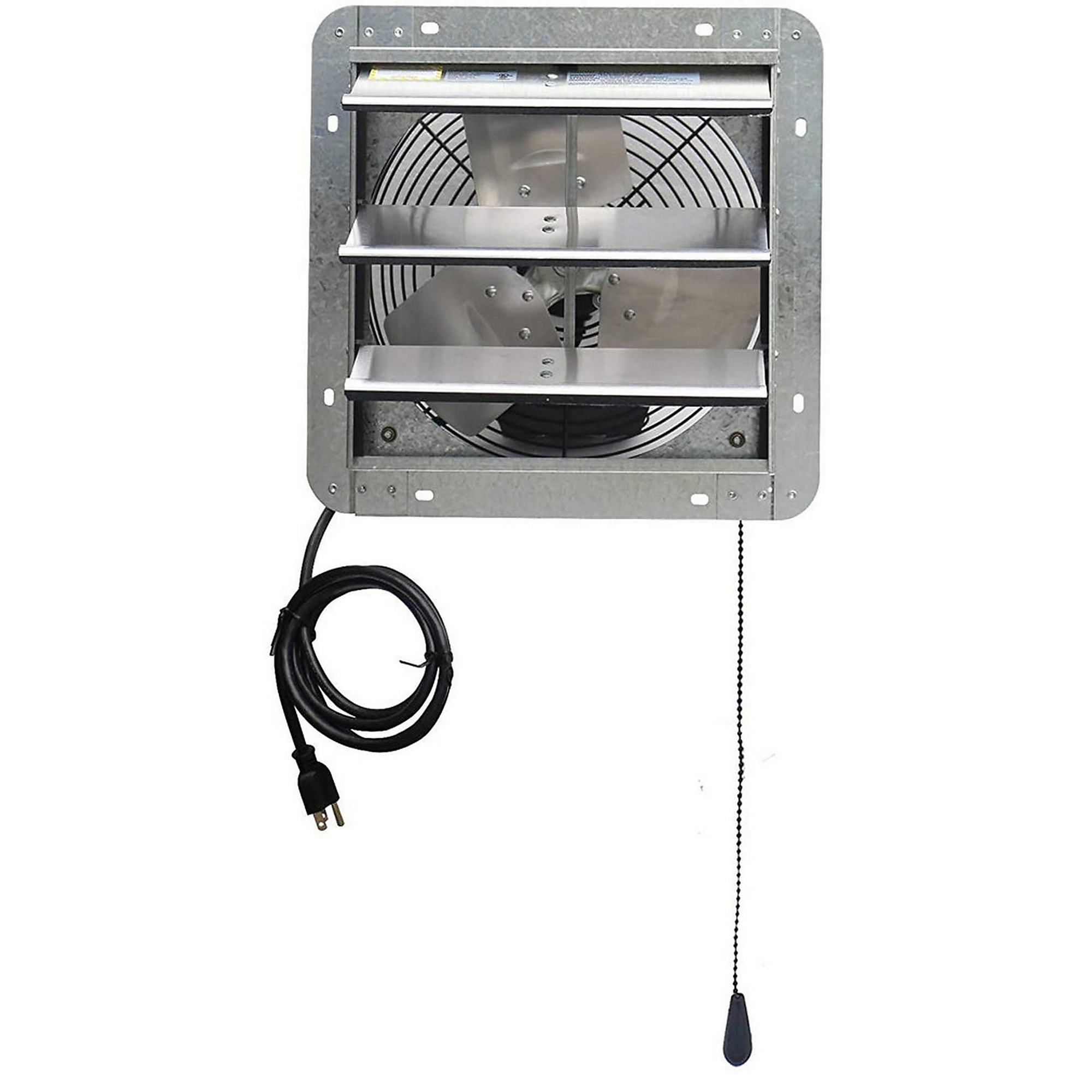 Dr. Infrared Heater iLiving Shutter Exhaust Fan — 12in., 3-Speed, Built-In Thermostat, 6ft. Cord, Aluminum Blades, Model# ILG8SF12V-T