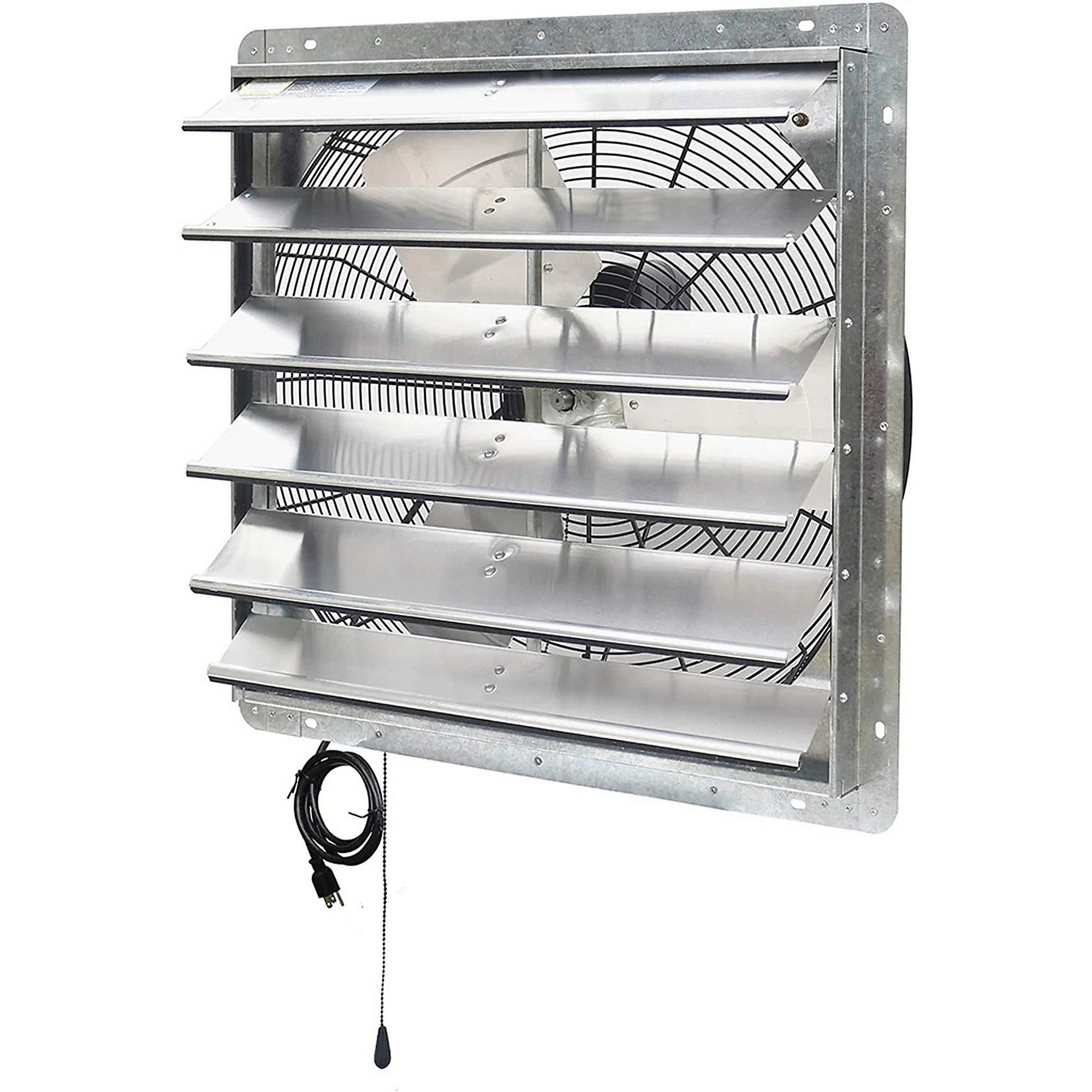 Dr. Infrared Heater iLiving Shutter Exhaust Fan — 24in., 2-Speed, Built-In Thermostat, 6ft. Cord, Aluminum Blades, Model# ILG8SF24V