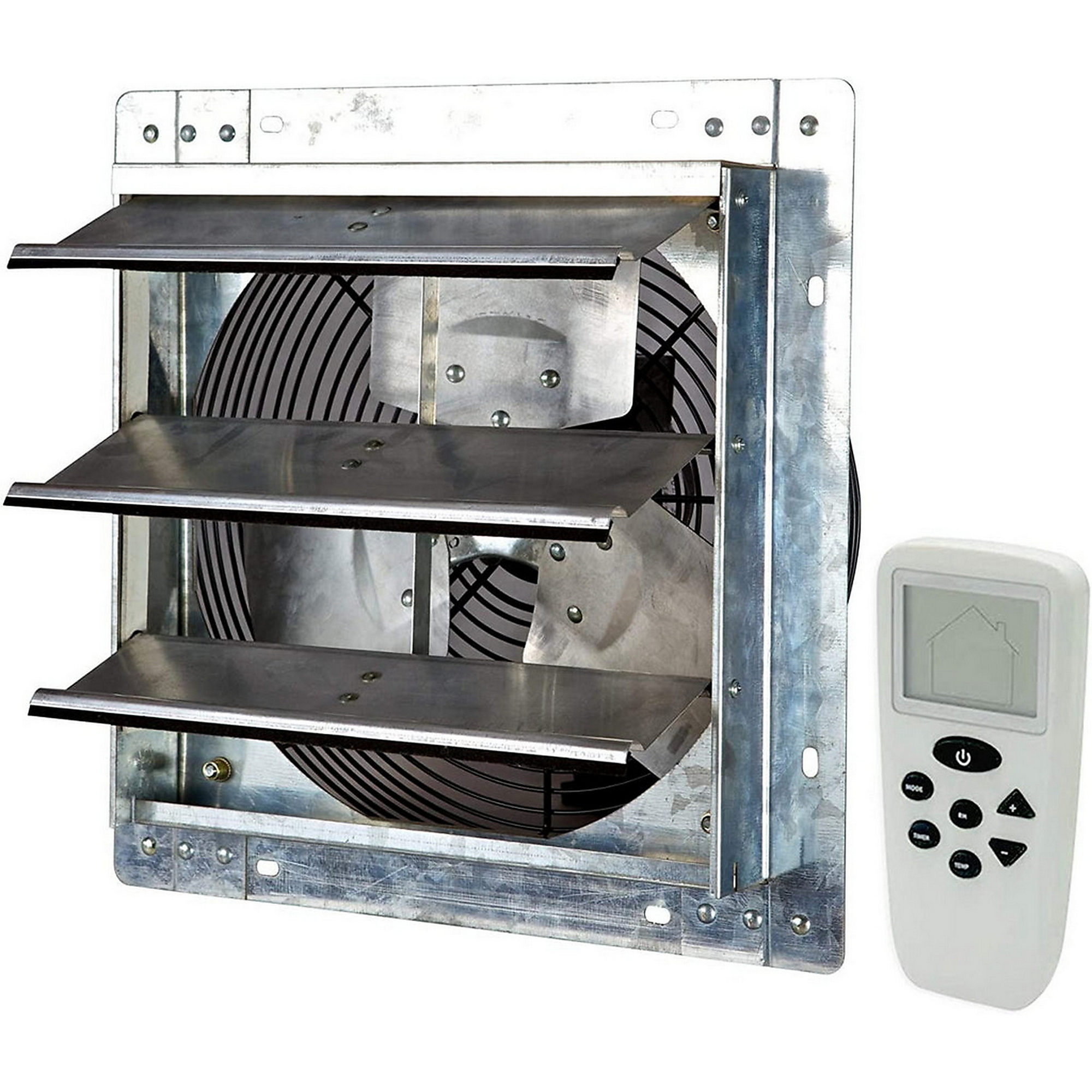 Dr. Infrared Heater iLiving Smart Remote Shutter Exhaust Fan — 12in., Thermostat, Humidistat, Variable Speed, Timer, Wall Mounted, Model# ILG8SF12VC