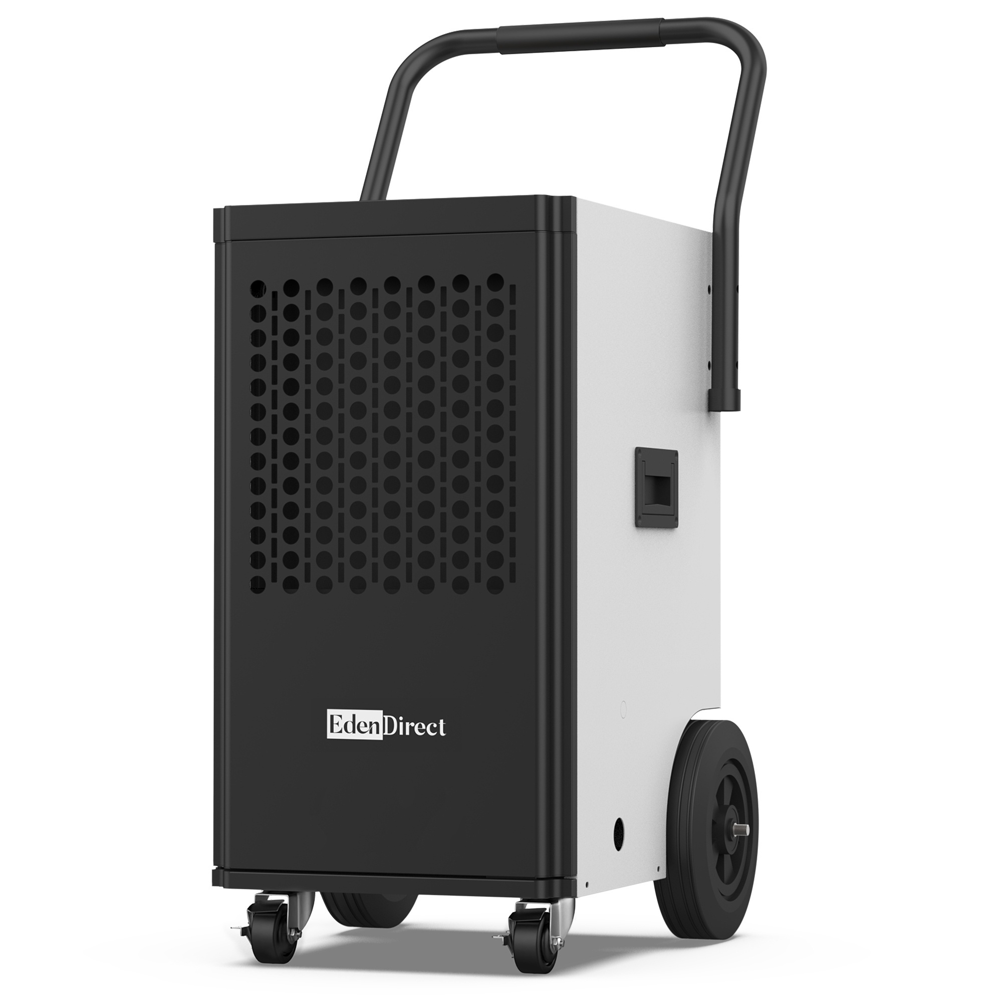 EdenDirect Bucketless Commercial Dehumidifier with Built-In Pump — 5,000 Sq. Ft. Coverage, 120 Pt. Capacity, Energy Star, White, Model# NTE-OL50-D056DW