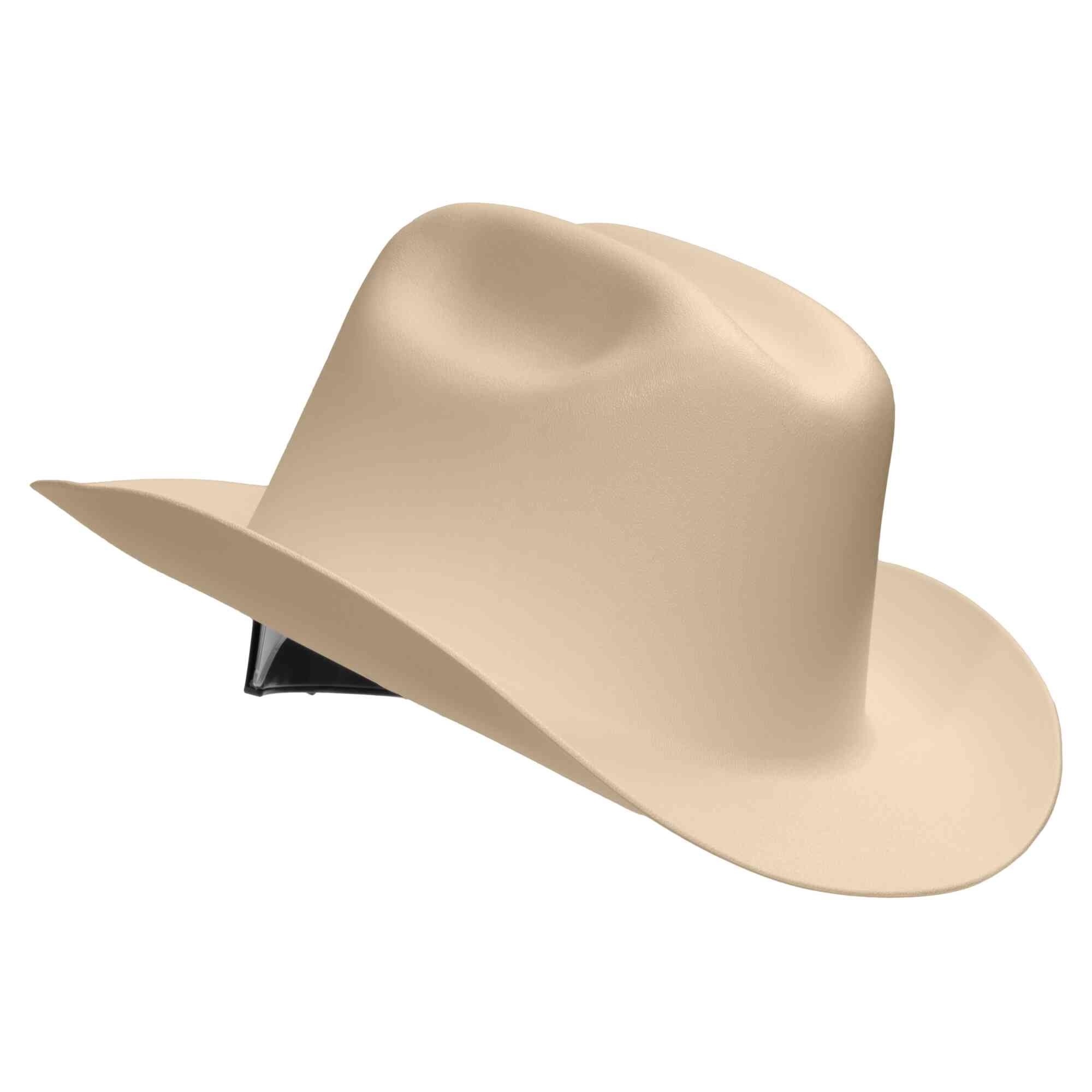 Jackson Safety Hard Hat — Western Outlaw Series, Full Brim Cowboy Hat, Tan, Model# 19502