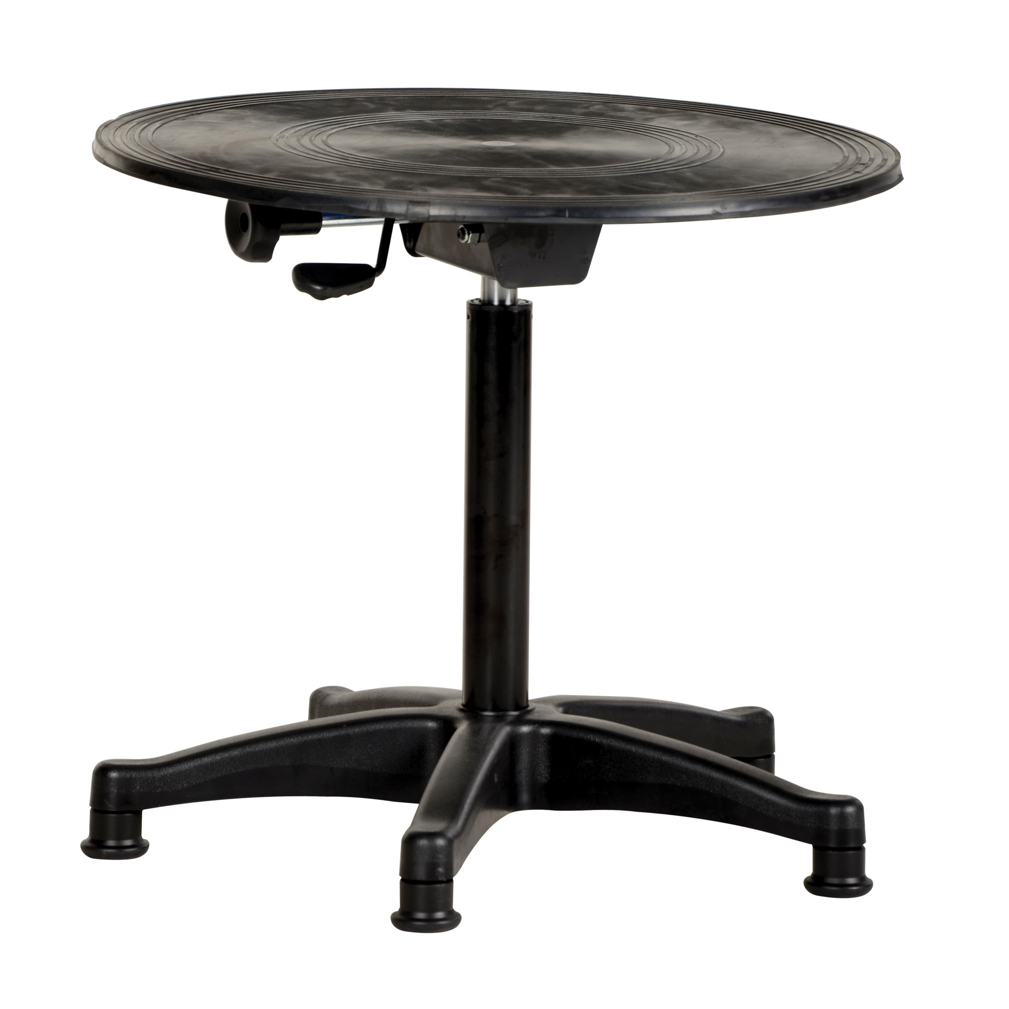 Vestil Steel Turntable — 24in. Diameter, 21-31in. Height Adjustment, 300-Lb. Capacity, Black, Model# TT-N-24-CPED