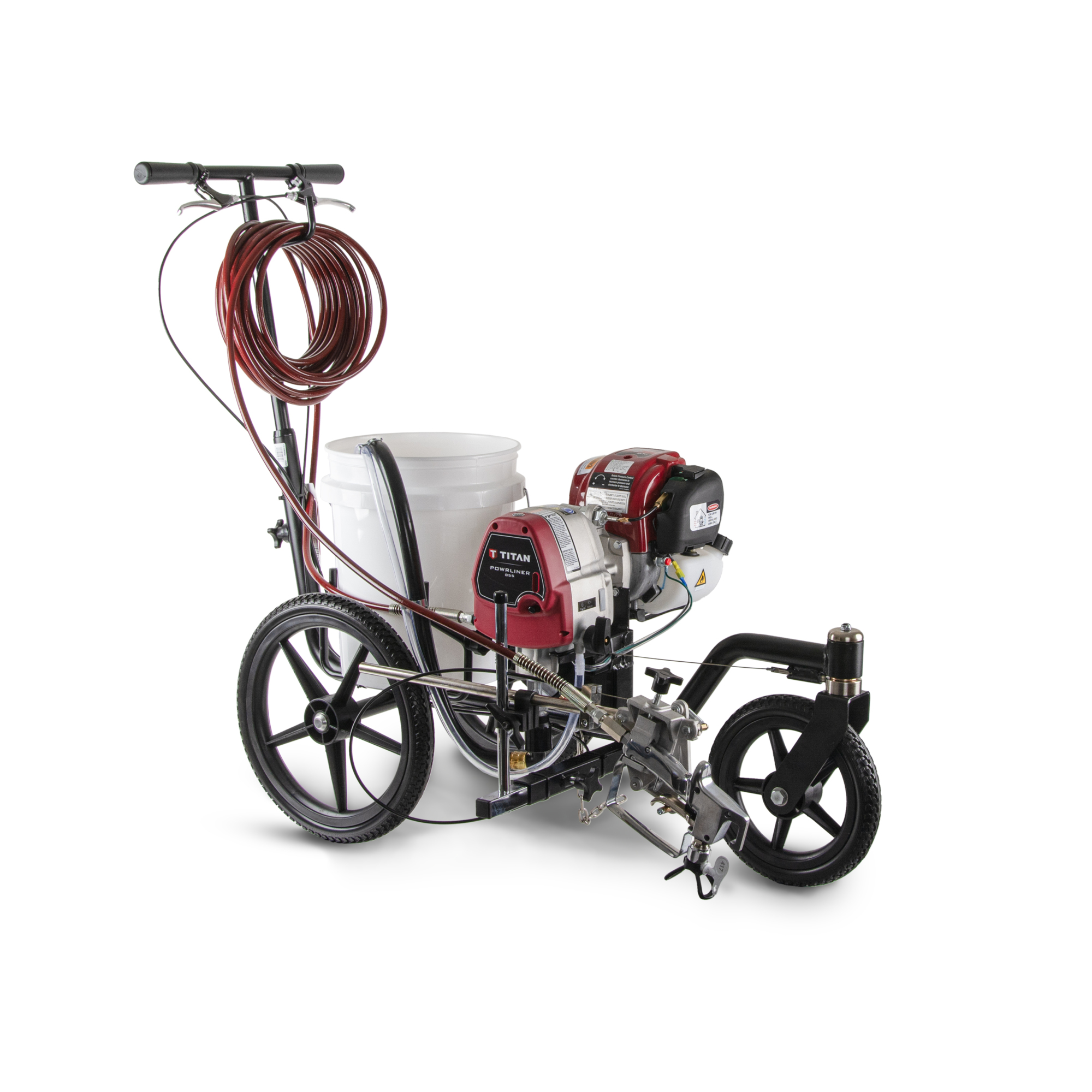 Titan PowrLiner 855 Line Striper — 3000 PSI, 37.7cc, LX-40 Spray Gun, 417 Line Striping Tip, 1/4in. x 50ft. Airless Hose, Model# 2486324