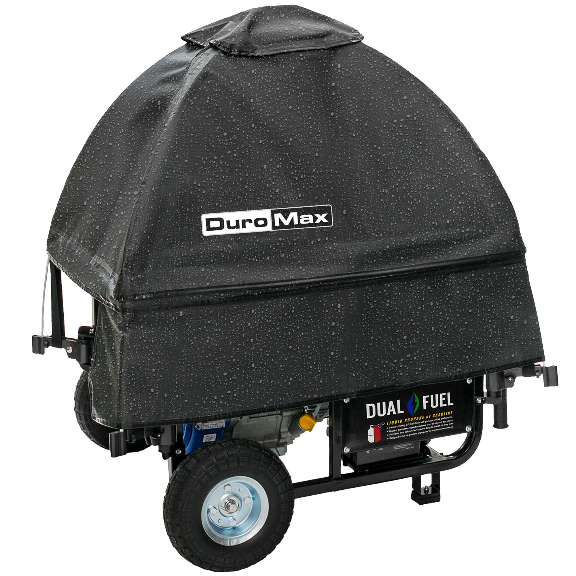 DuroMax DMX-GTX Portable Generator Cover — 36in.L x 24in.W x 24in.H, Weatherproof, Flame Retardant, Black, Model# DMX-GTX