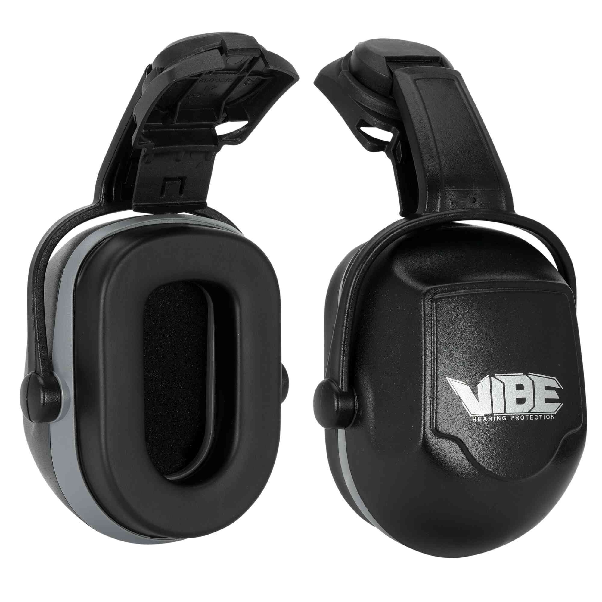 Jackson Safety Safe 2 Protection System for Hard Hat — H70 Vibe Series Earmuffs, NRR 27, Hard Hat Mount, Black, Model# 20778