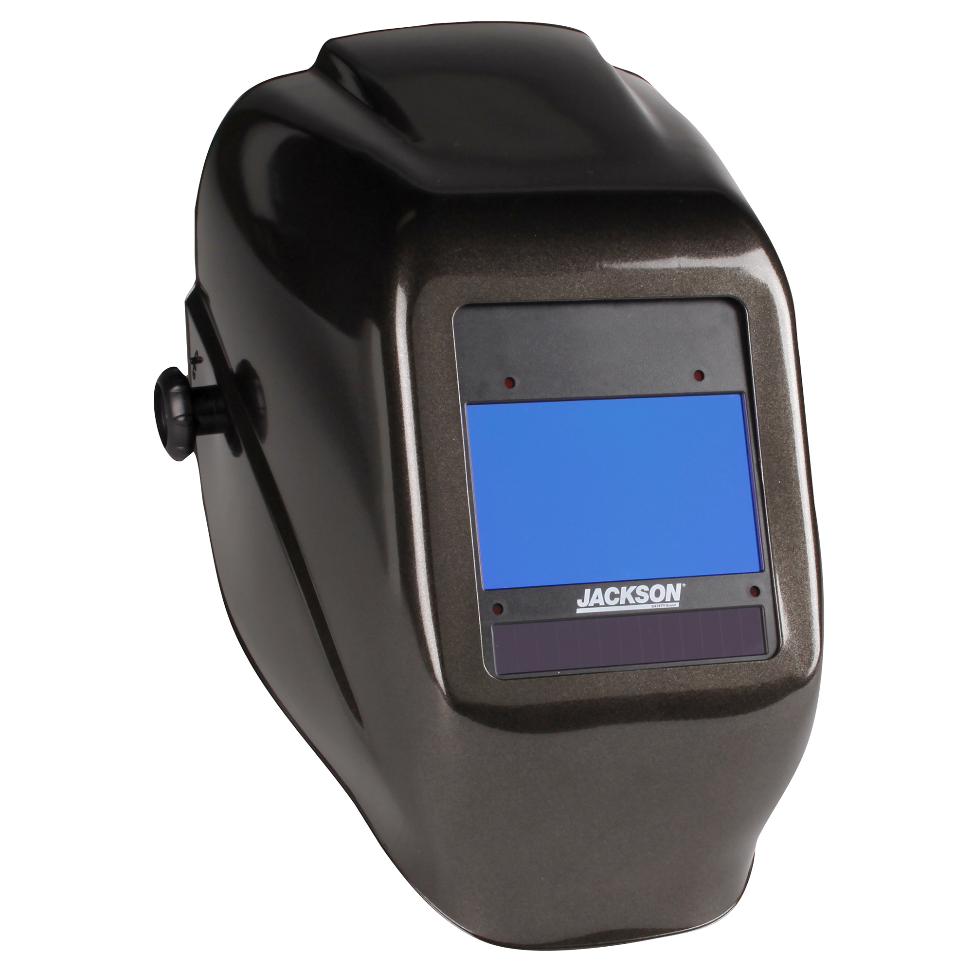 Jackson Safety® - Welding Helmet - Auto Darkening - Nylon - 3.80" x 2.35" Viewing Area -  Shade 4/9-13 NexGen® Variable ADF 1/1/1/1 - 370 Speed Dial Headgear - Heavy Metal Graphics - HLX 100 Series &#