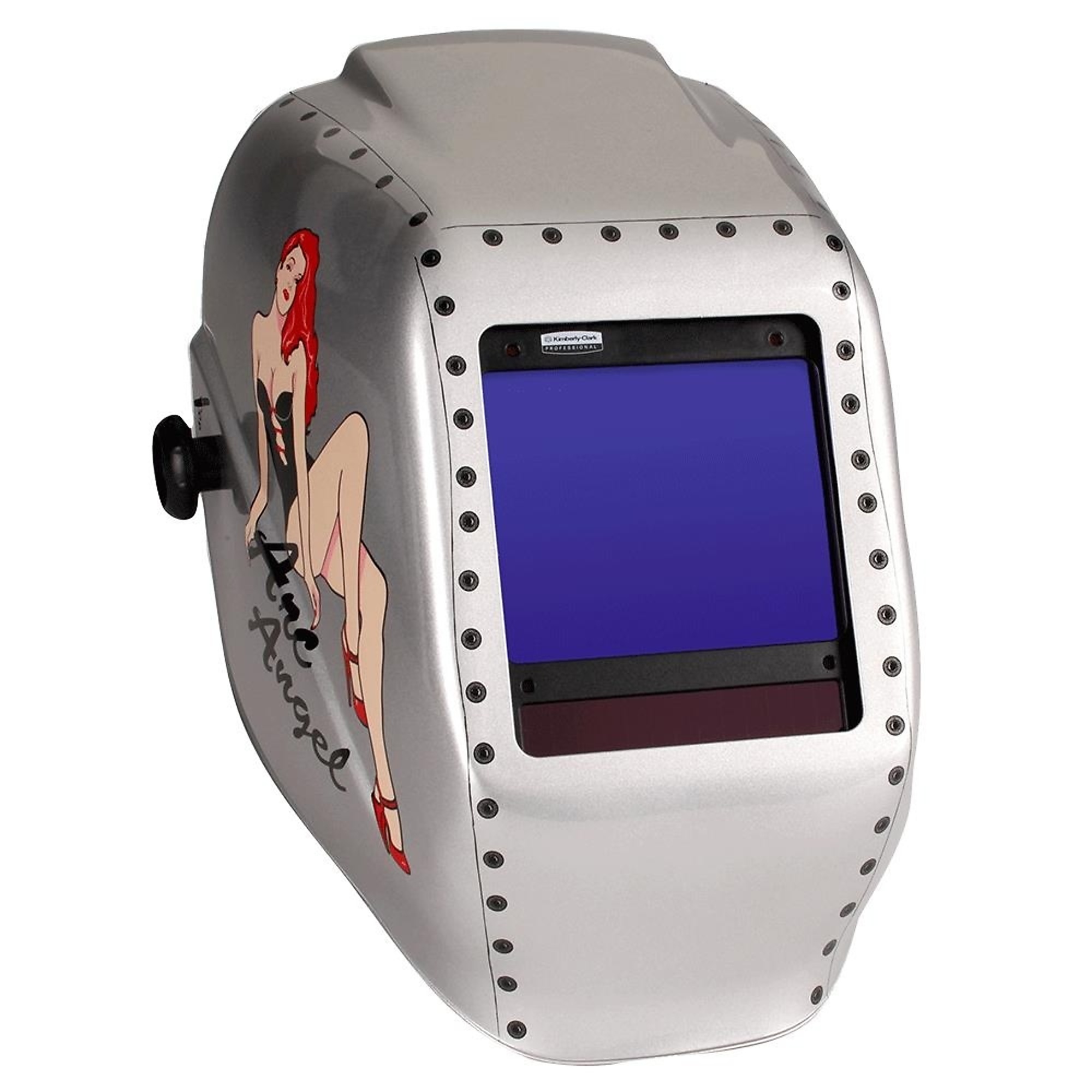 Jackson Safety® - Welding Helmet - Auto Darkening - Nylon - 4.00" x 3.25" Viewing Area - Shade 4/5-13 TrueSight II Digital Variable ADF 1/1/1/1 - 370 Speed Dial Headgear - Arc Angel Graphics - HLX Series &