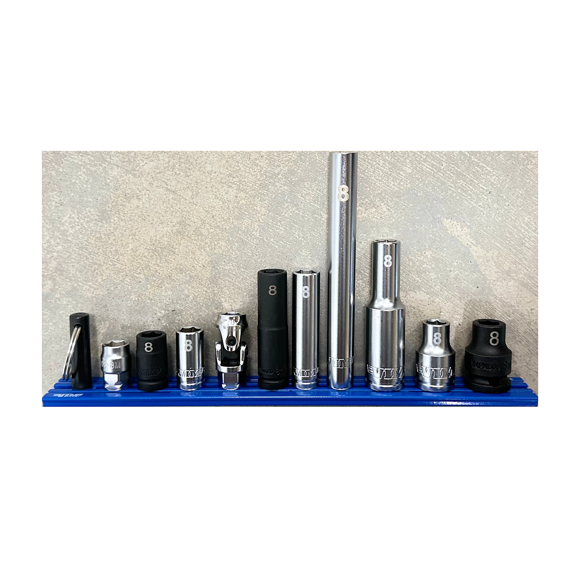 VIM Tools 10-Piece 8mm Socket Master Set, Model# VIM8X10