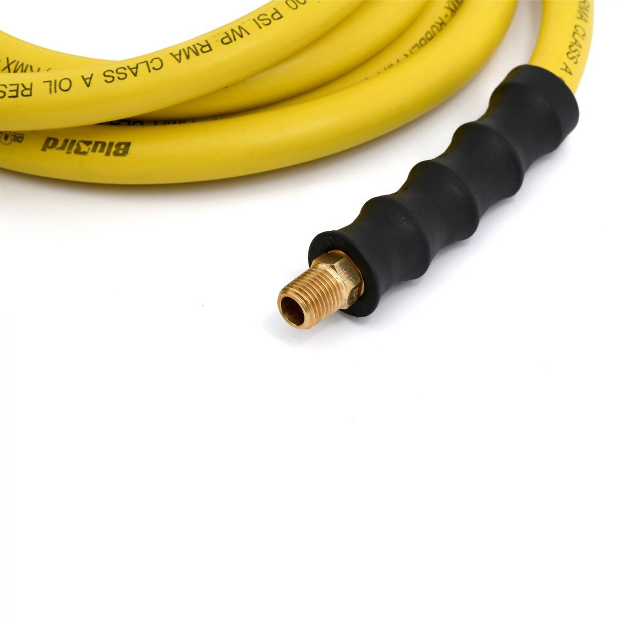 OilShield Rubber Air Hose 3/8" X 15'- 3/8" Male-NPT, 300 PSI, Nitrile Class A, 2 Pack  -  OS3815-2pk