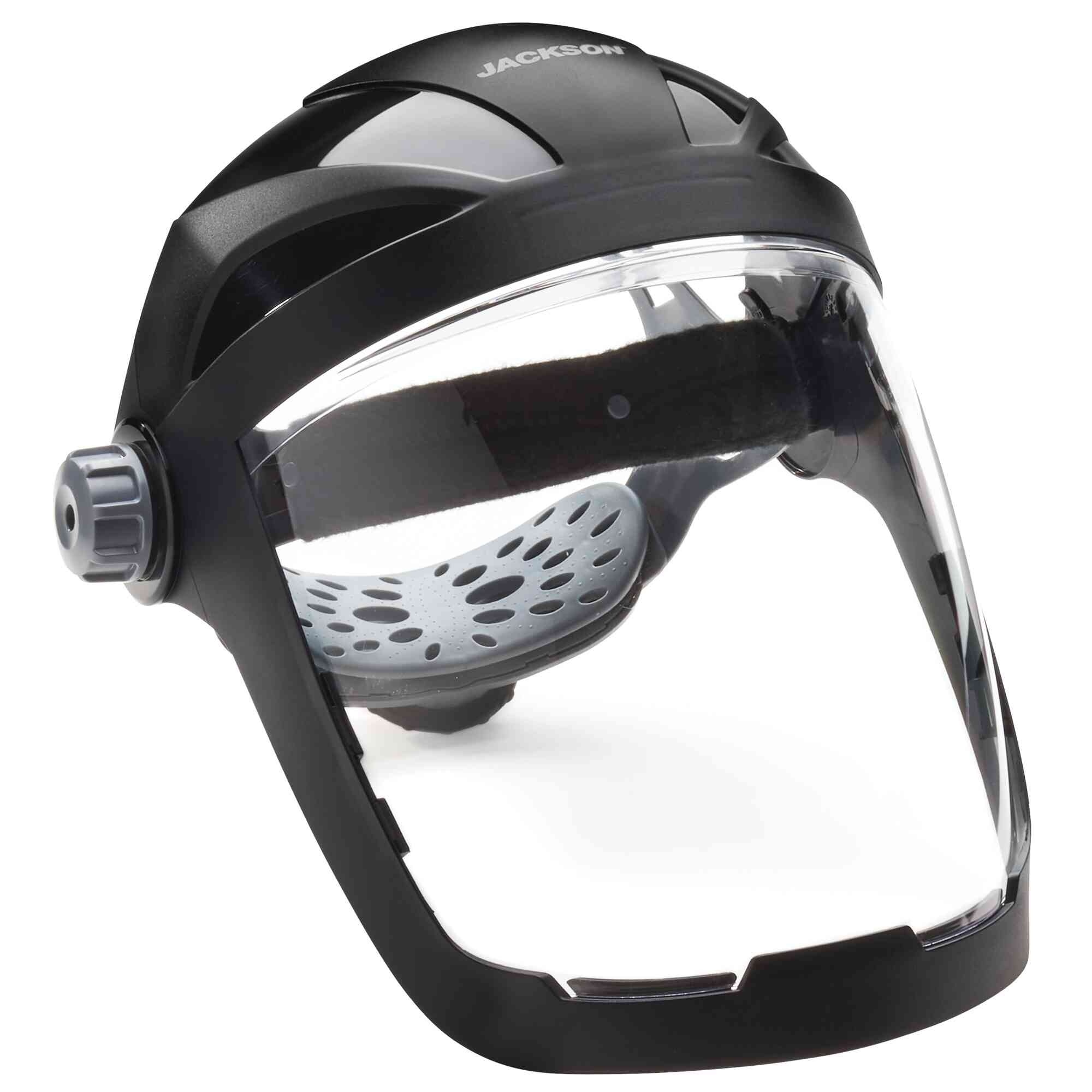 Jackson Safety® - Face Shield - QUAD 500™ Premium Multi-Purpose Series - 9' x 12.125' x 0.060" Window - Clear AF - 370 Speed Dial™ Headgear - Model # 14220