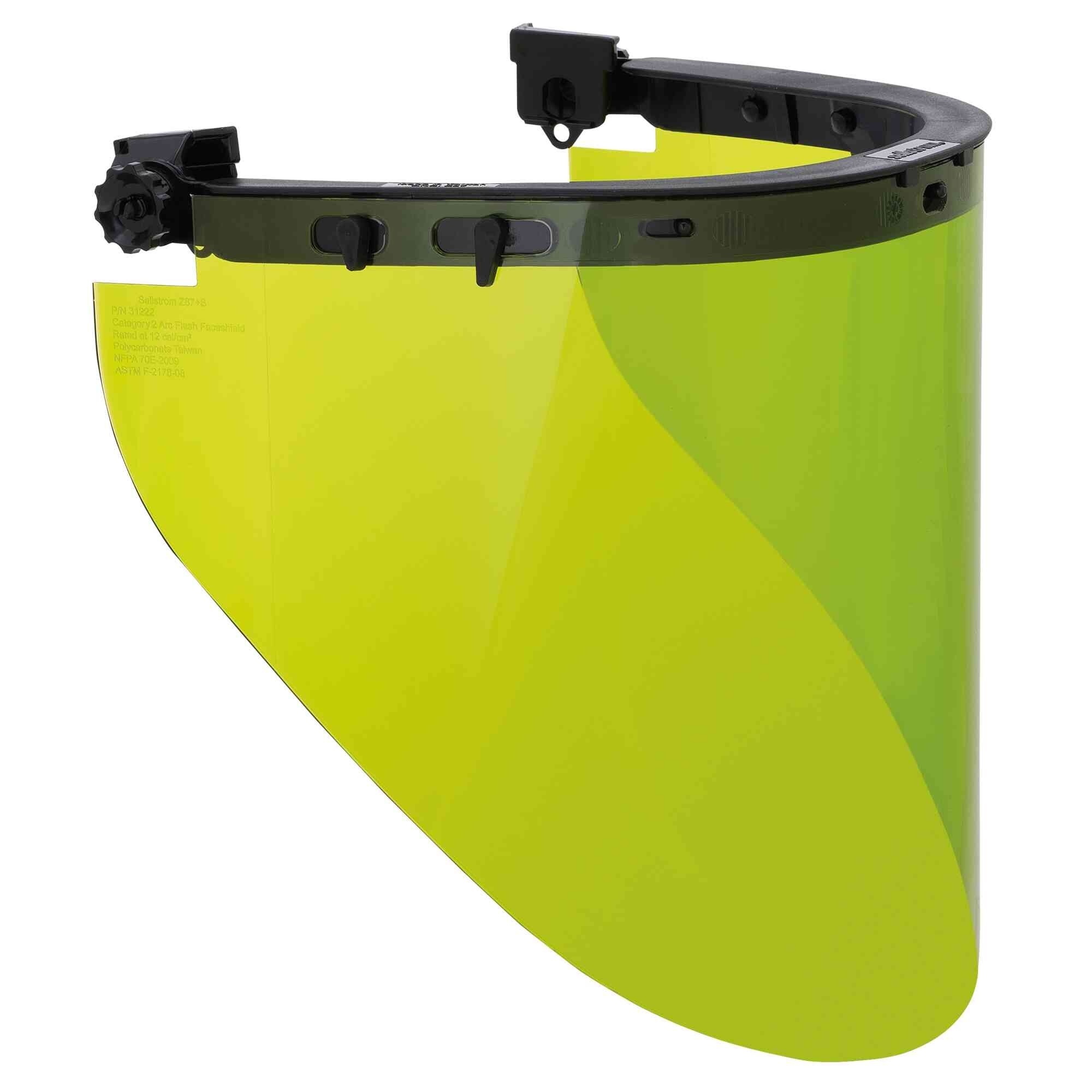 Sellstrom® - Face Shield - 312 Series - 9.75" x 20" x 0.060" Window - ArcFlash™ - Window & Dielectric Hard Hat Adapter Bracket - Model # S31224