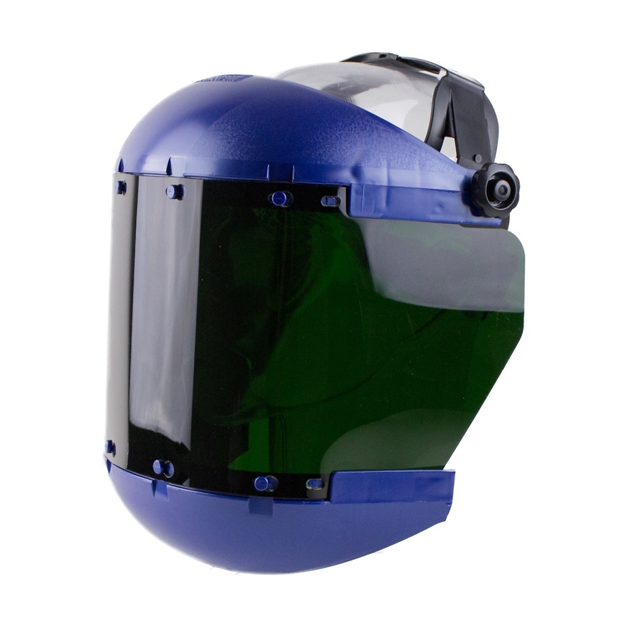 Sellstrom® - Face Shield - 380 Series - 6.5" x 19.5" x 0.040" Window - Shade 5 IR - Universal Hard Hat Slot Adapter Headgear - Dual Crown - Model # S38250