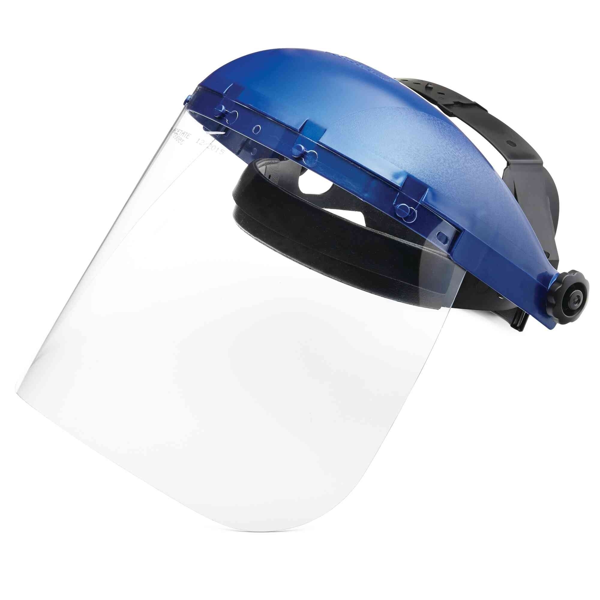 Sellstrom® - Face Shield - 390 Series - 8" x 12" x 0.040" Window - Clear - Universal Hard Hat Slot Adaptor Headgear - Single Crown - Model # S39210